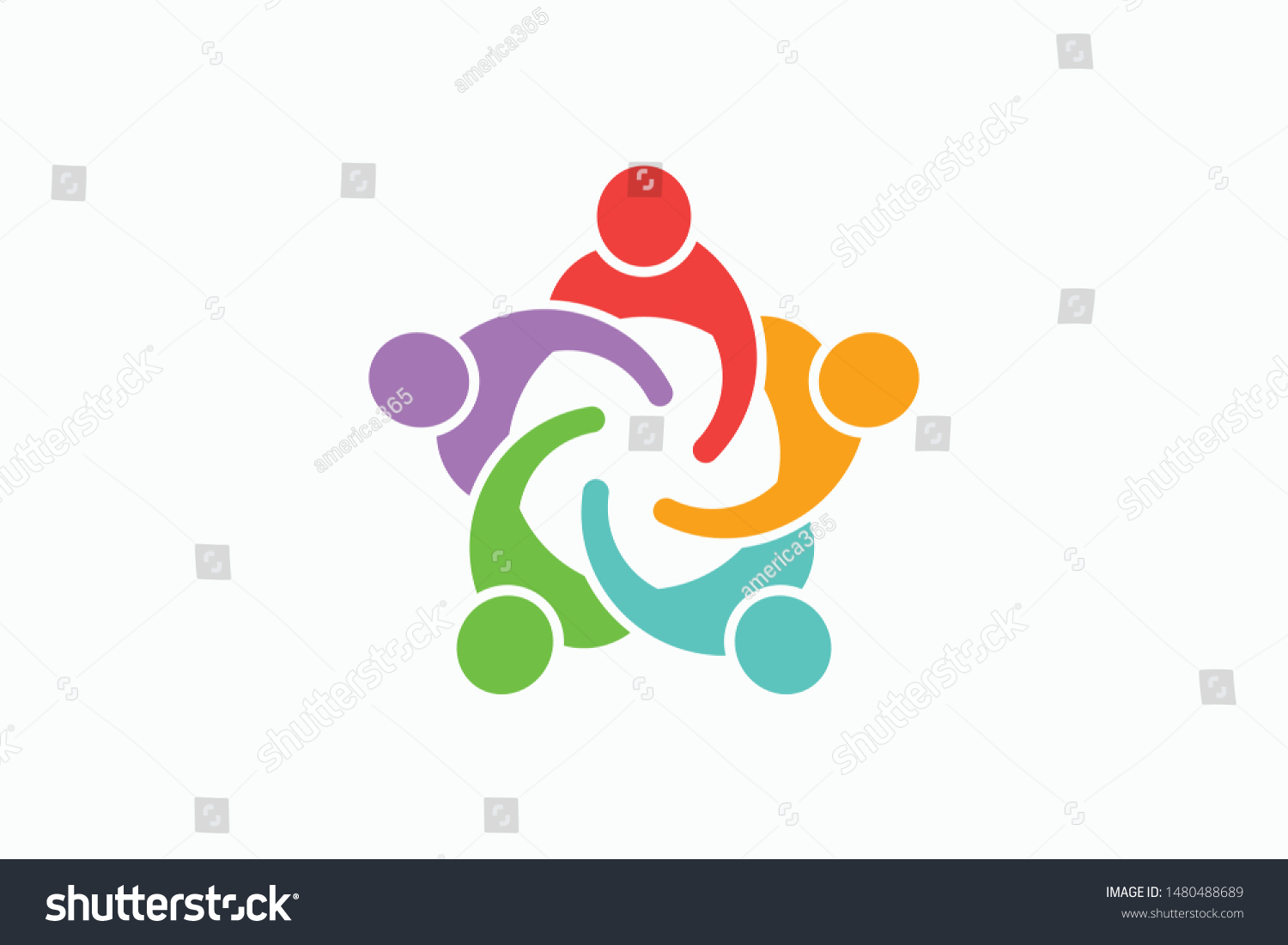 People Reunion Logo Vector Illustration Stock Vector (royalty Free 