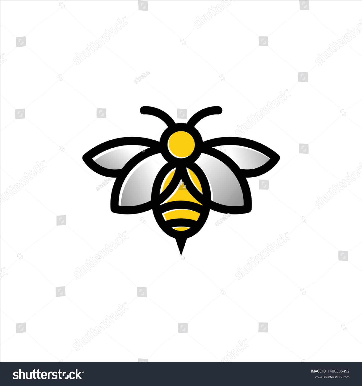 Bee Concepts Logo Vector Abstract Template Stock Vector (Royalty Free ...