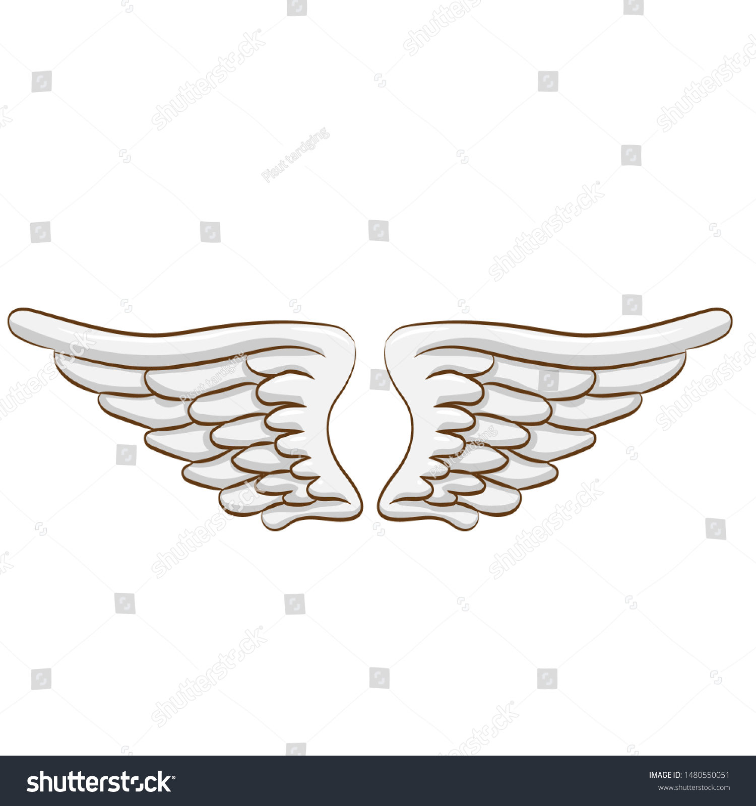 Angel Wing Vector Graphic Clipart Design Stock Vector Royalty Free