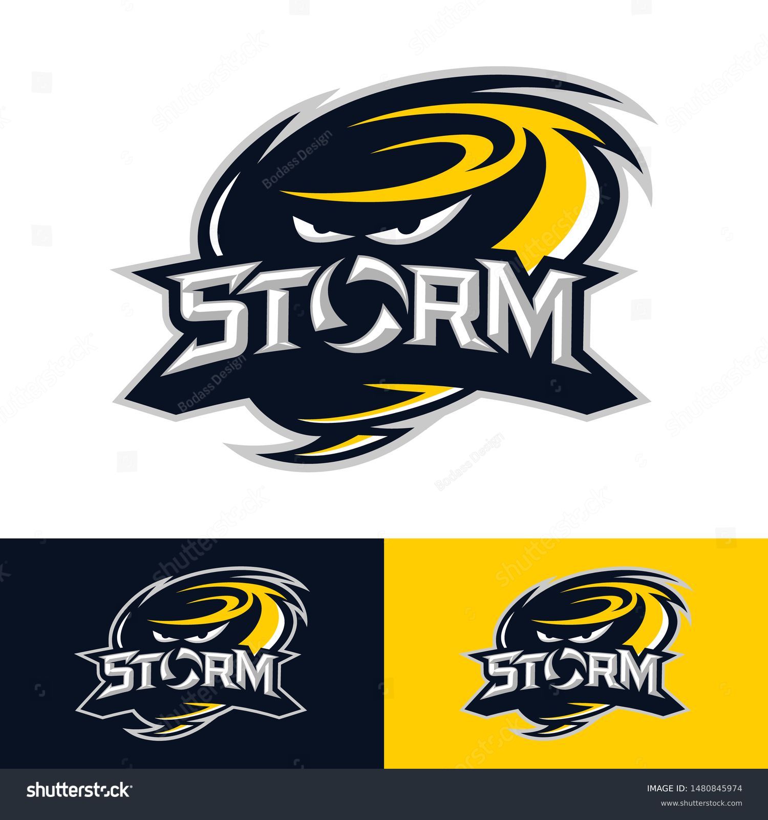 Storm Mascot Esport Logo Vector Design Stock Vector (Royalty Free 