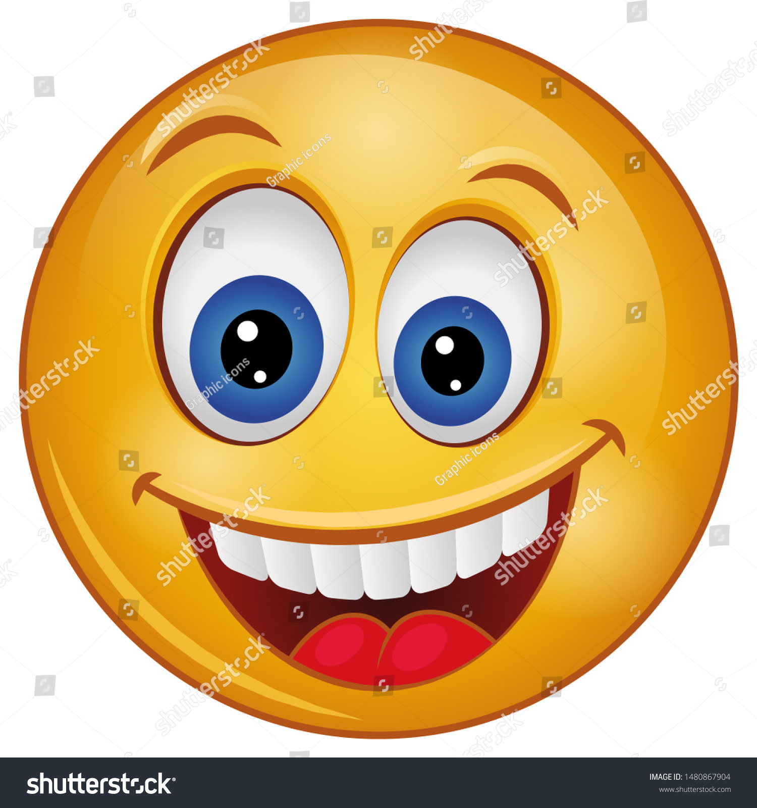 Emoji Face Beautiful Illustration Stock Illustration 1480867904 ...