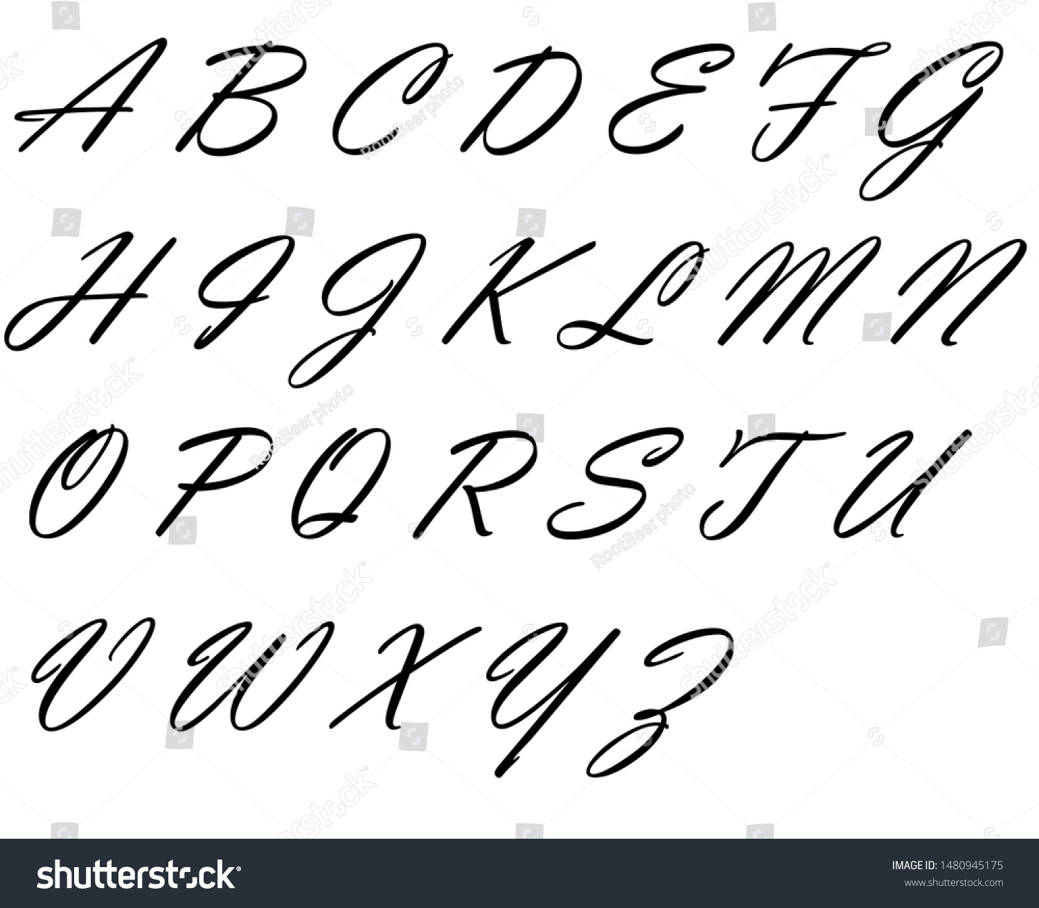 Alphabet Abd Set White Background Stock Illustration 1480945175 ...