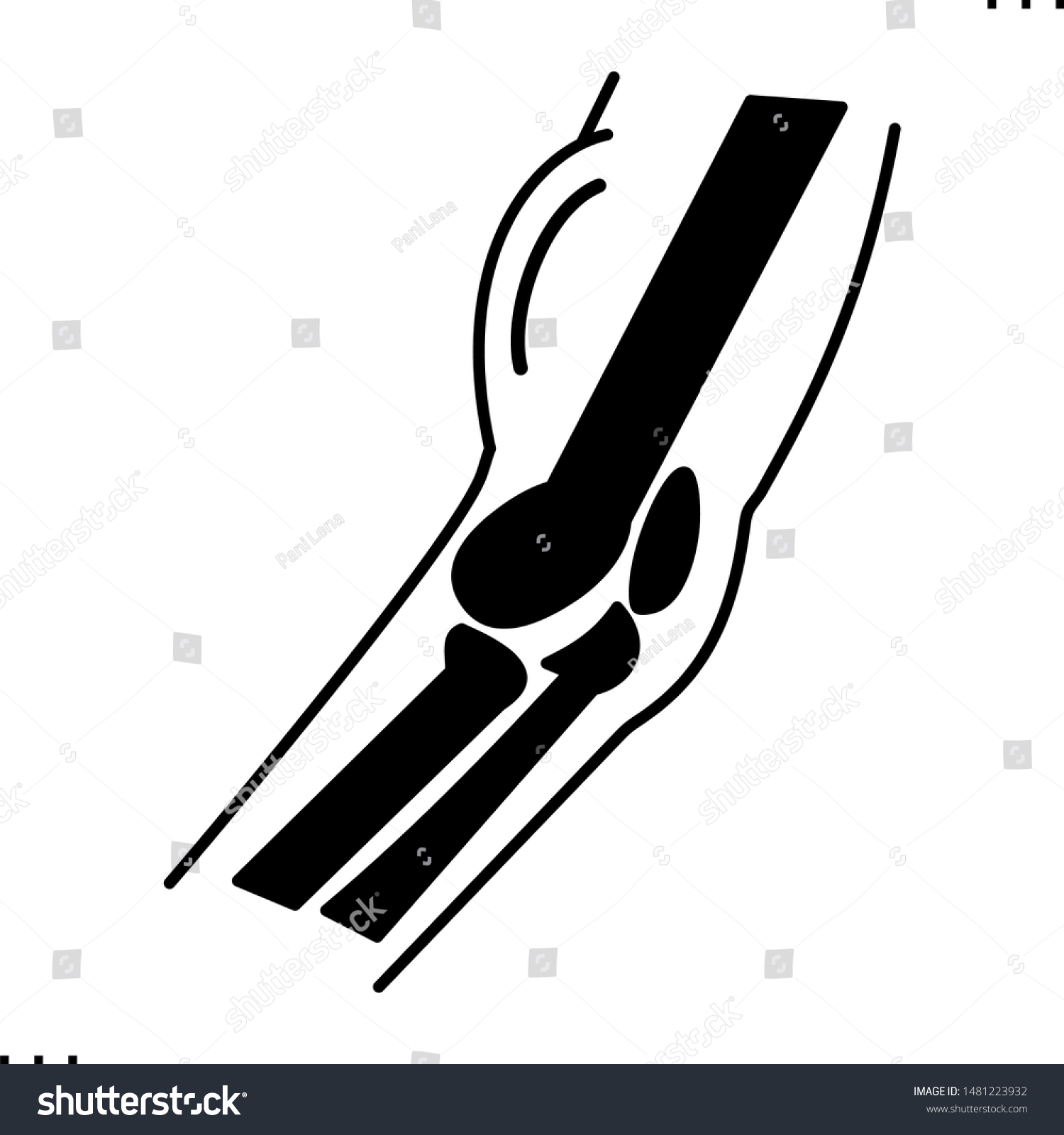 Human Elbow Joint Icon Outline Style Stock Vector (Royalty Free ...