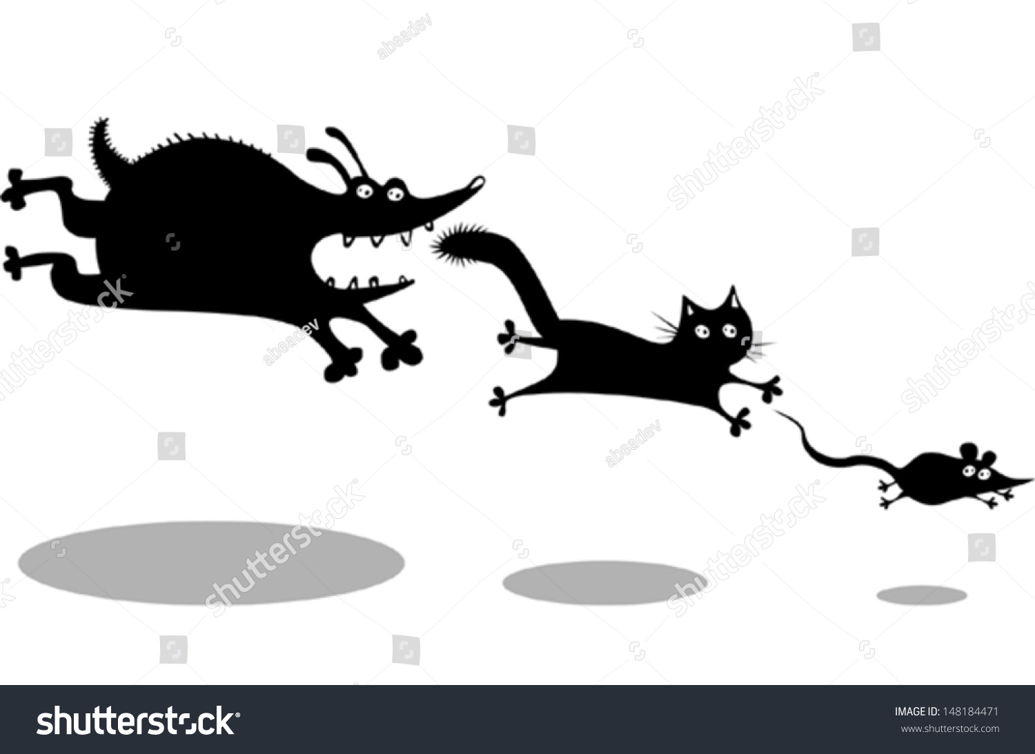Кот и мышь Графика