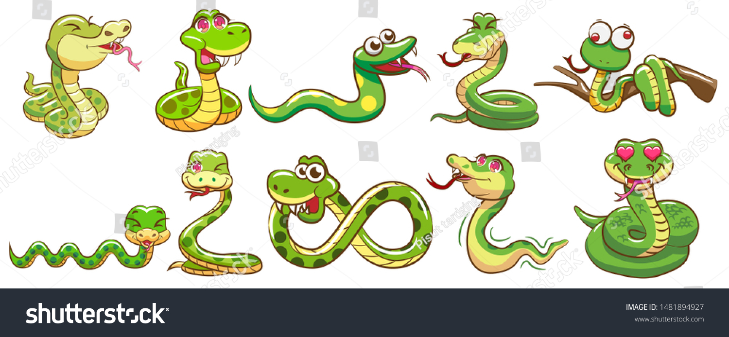 Snake Vector Set Graphic Clipart Design Stock Vector (Royalty Free ...