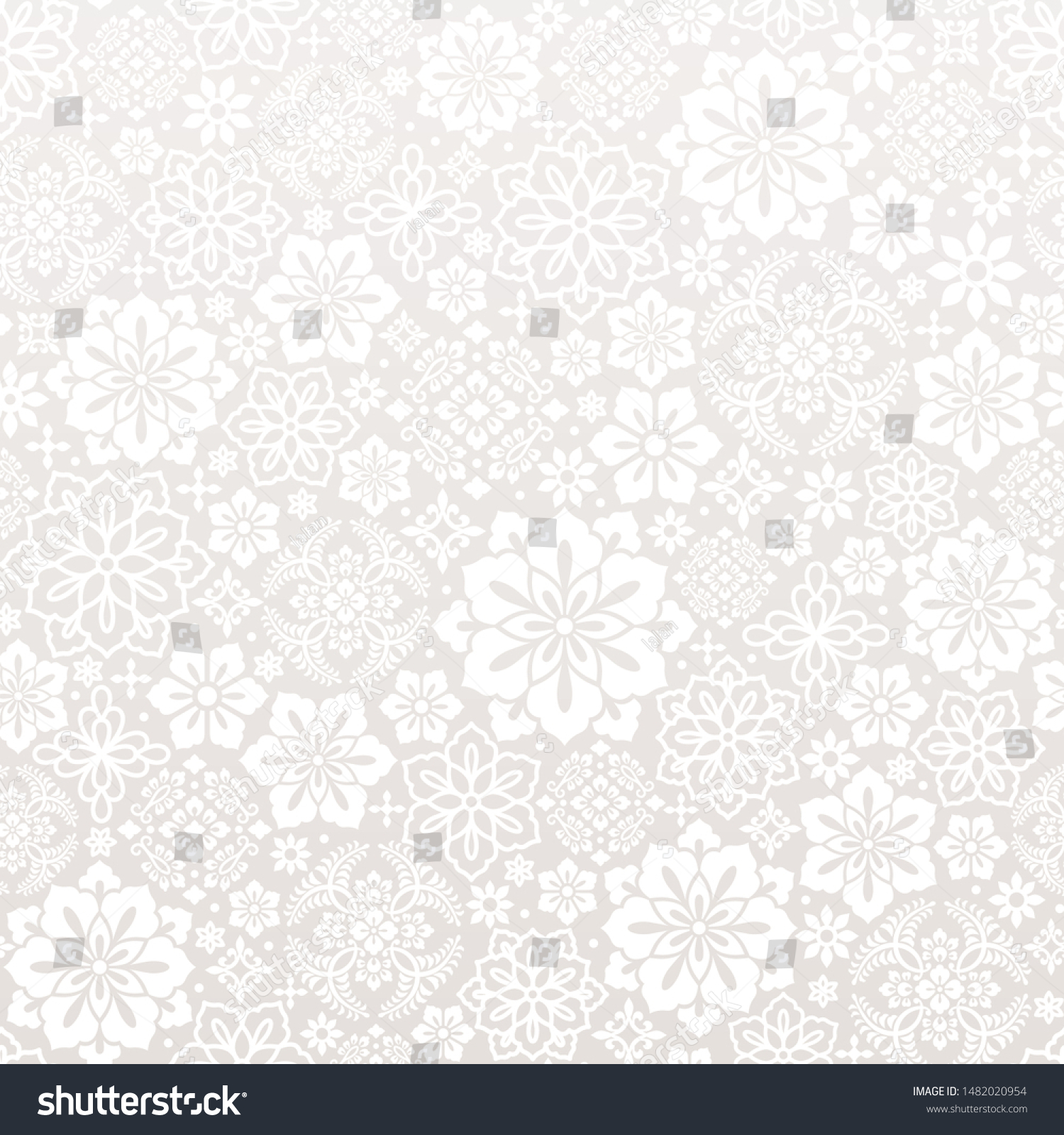 Chinese White Background Decorative Flower Stock Vector (Royalty Free