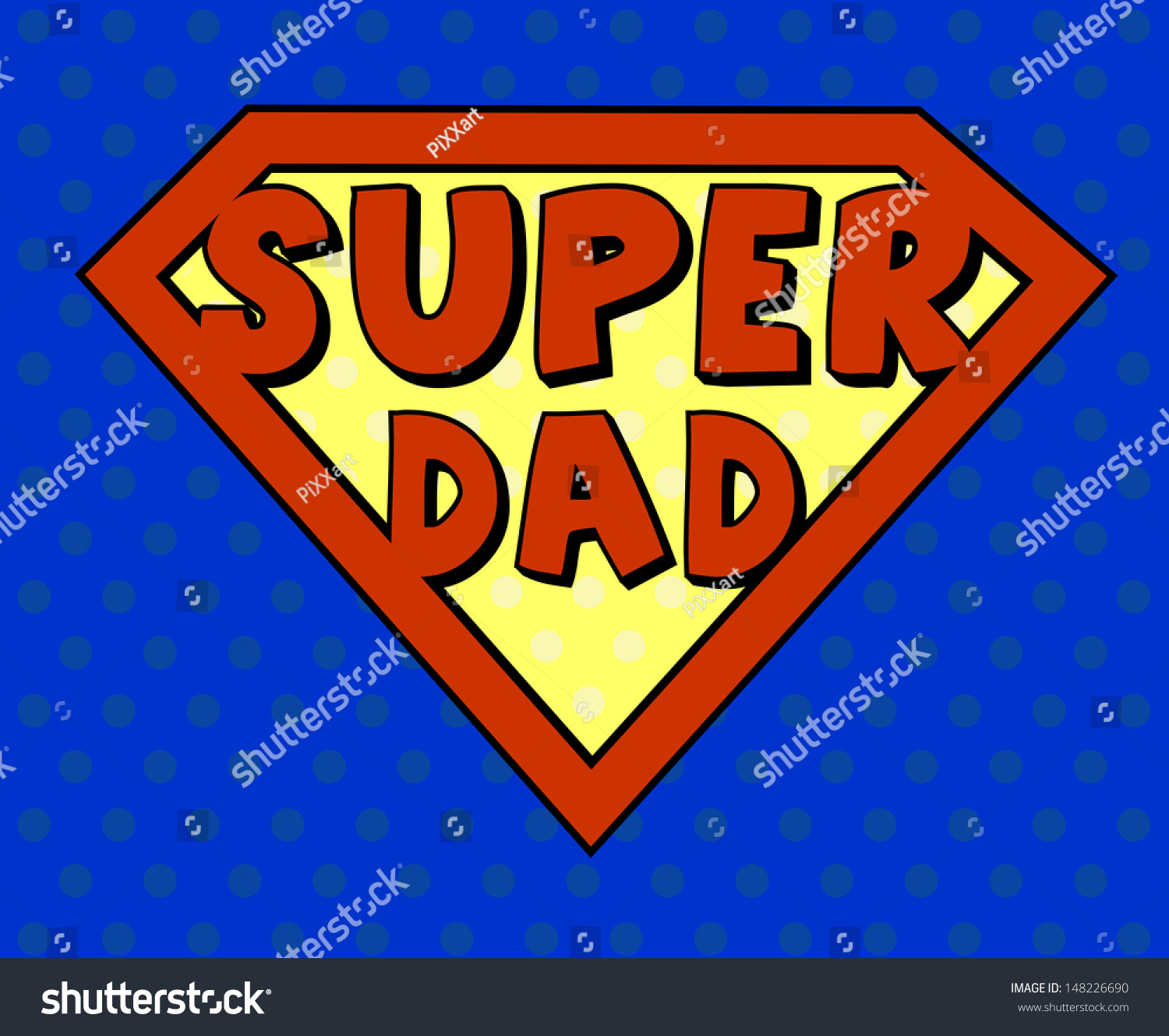 Super Dad Shield Pop Art Style Stock Illustration 148226690 | Shutterstock