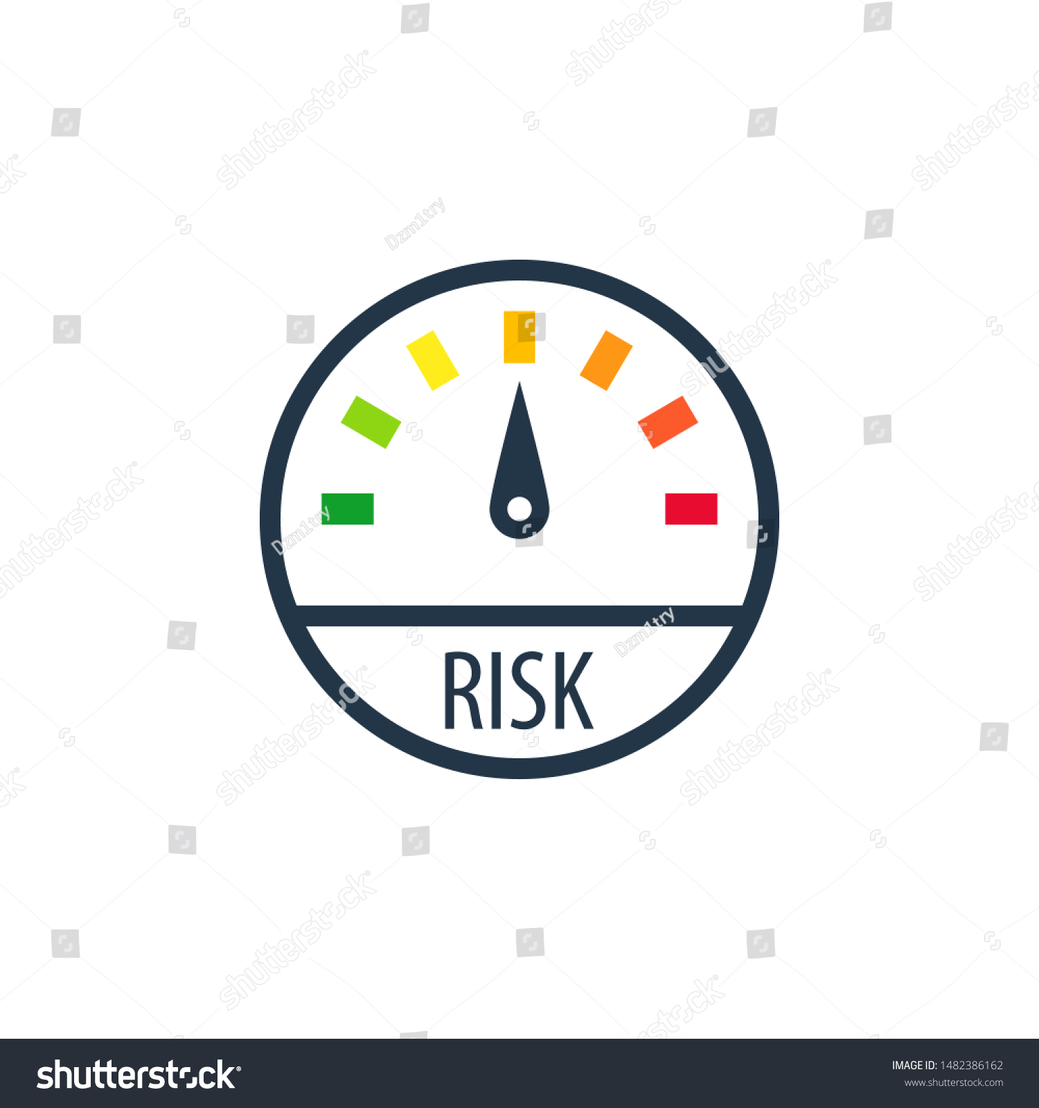 High Low Risk Meter Icon Clipart Stock Vector (Royalty Free) 1482386162 ...