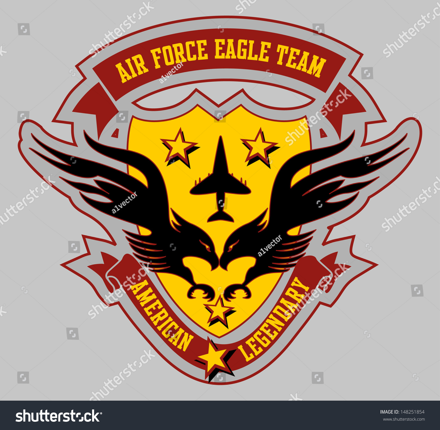 Air Force Eagle Team Vector Art Stock Vector (Royalty Free) 148251854 ...