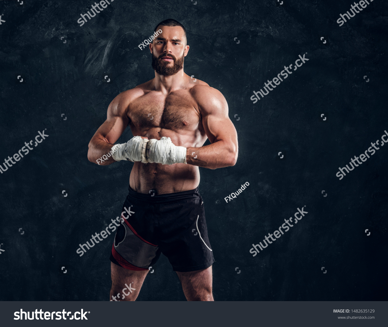 Manly Bearded Man Beautiful Muscular Torso Stock Photo Shutterstock