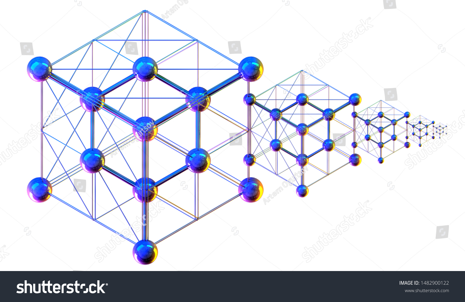 Molecular Structure Diamond 3d Render Atomic Stock Illustration ...