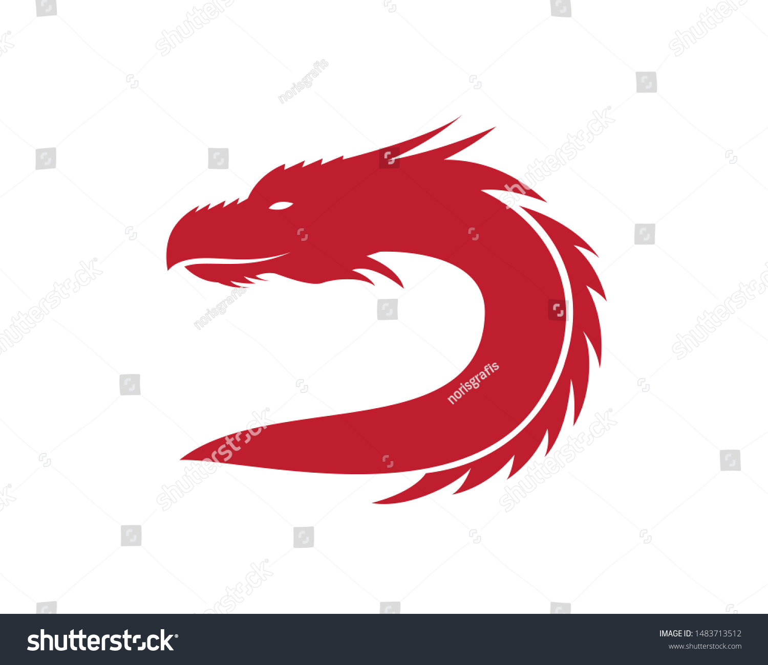 Dragon Head Letter D Logo Stock Vector (Royalty Free) 1483713512 ...