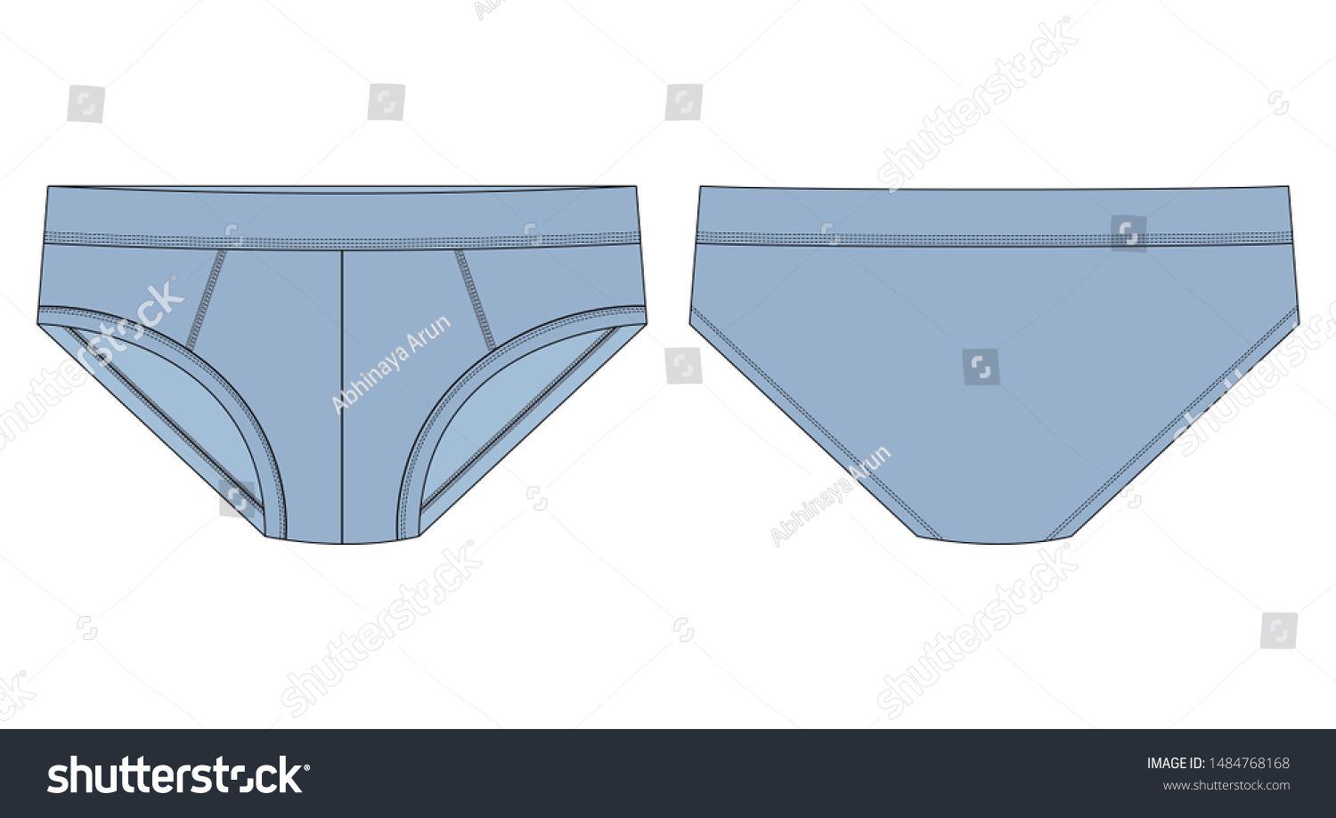 Mens Brief Underwear Fashion Vector Illustration Stock Vector (Royalty ...
