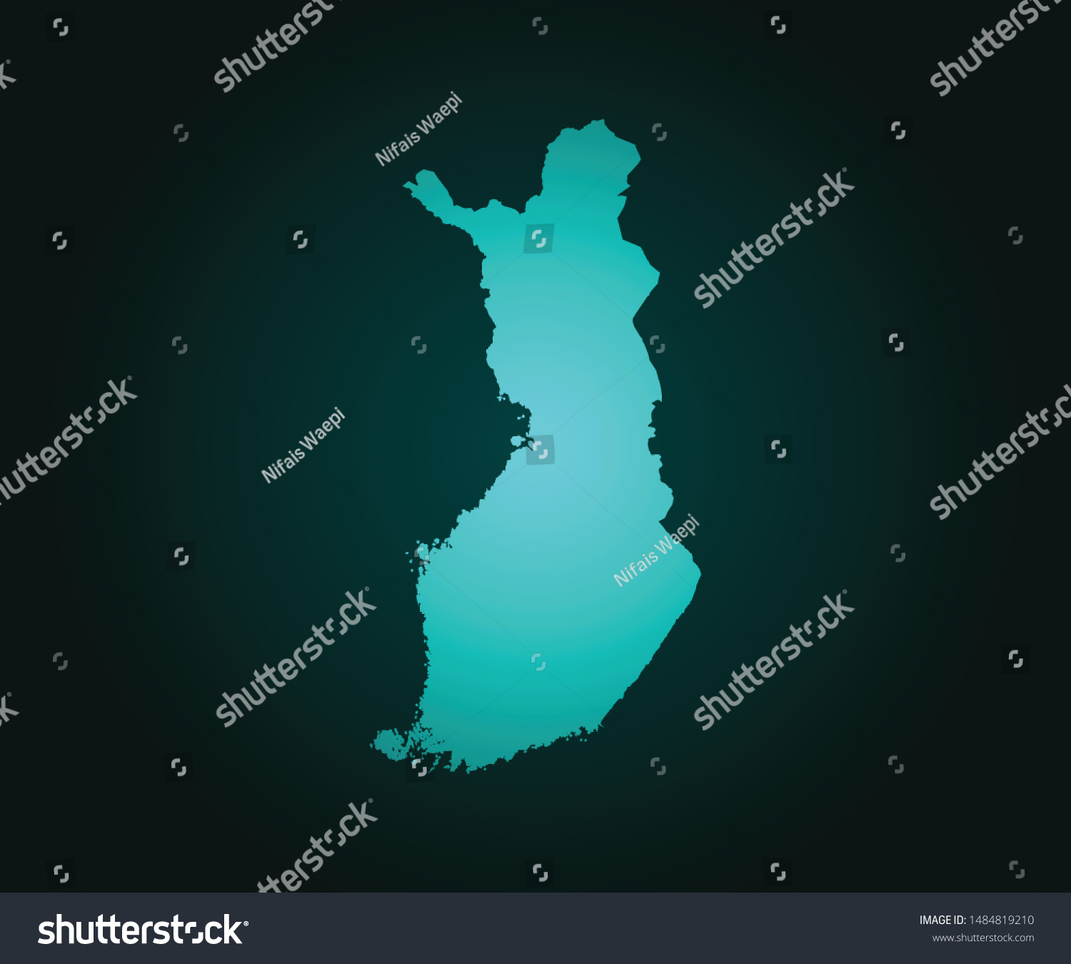 Map Finland Green Vector Isolated On Stock Vector (Royalty Free ...