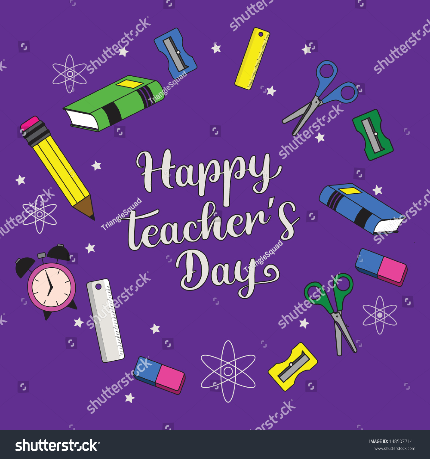 Happy World Teachers Day Background Stock Vector (Royalty Free