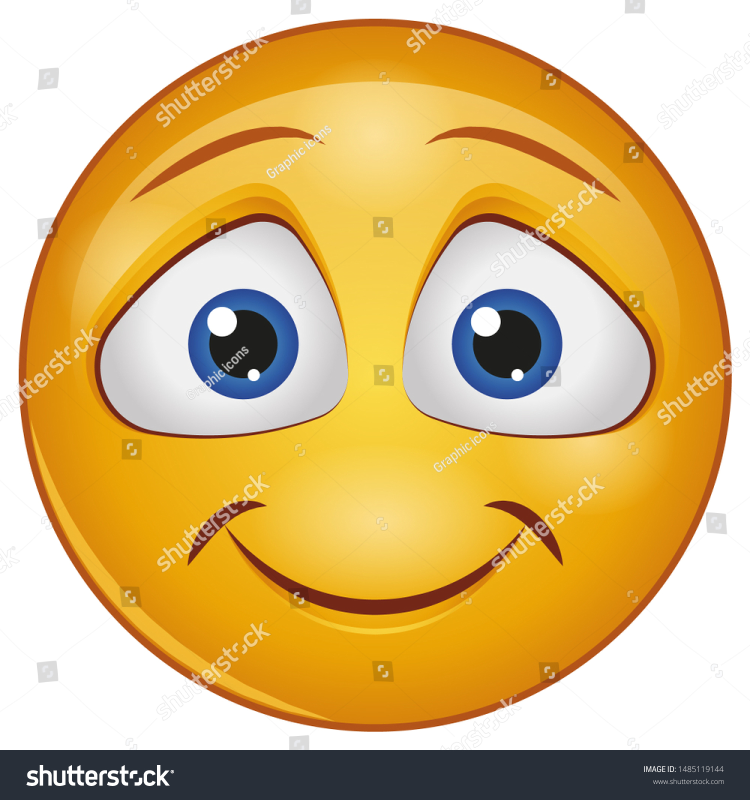 Emoji Face Beautiful Illustration Stock Illustration 1485119144 ...