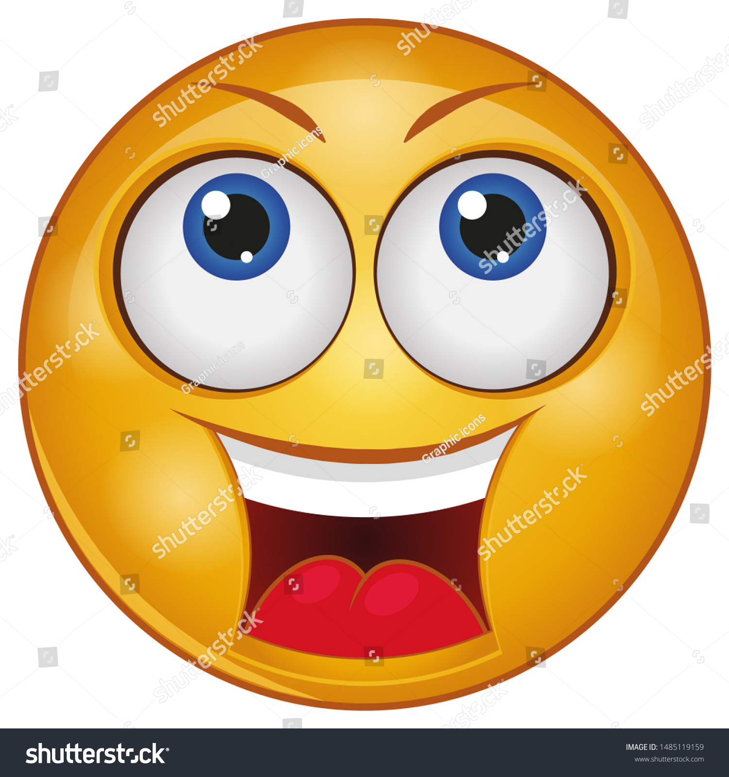 Emoji Face Beautiful Illustration Stock Illustration 1485119159 ...