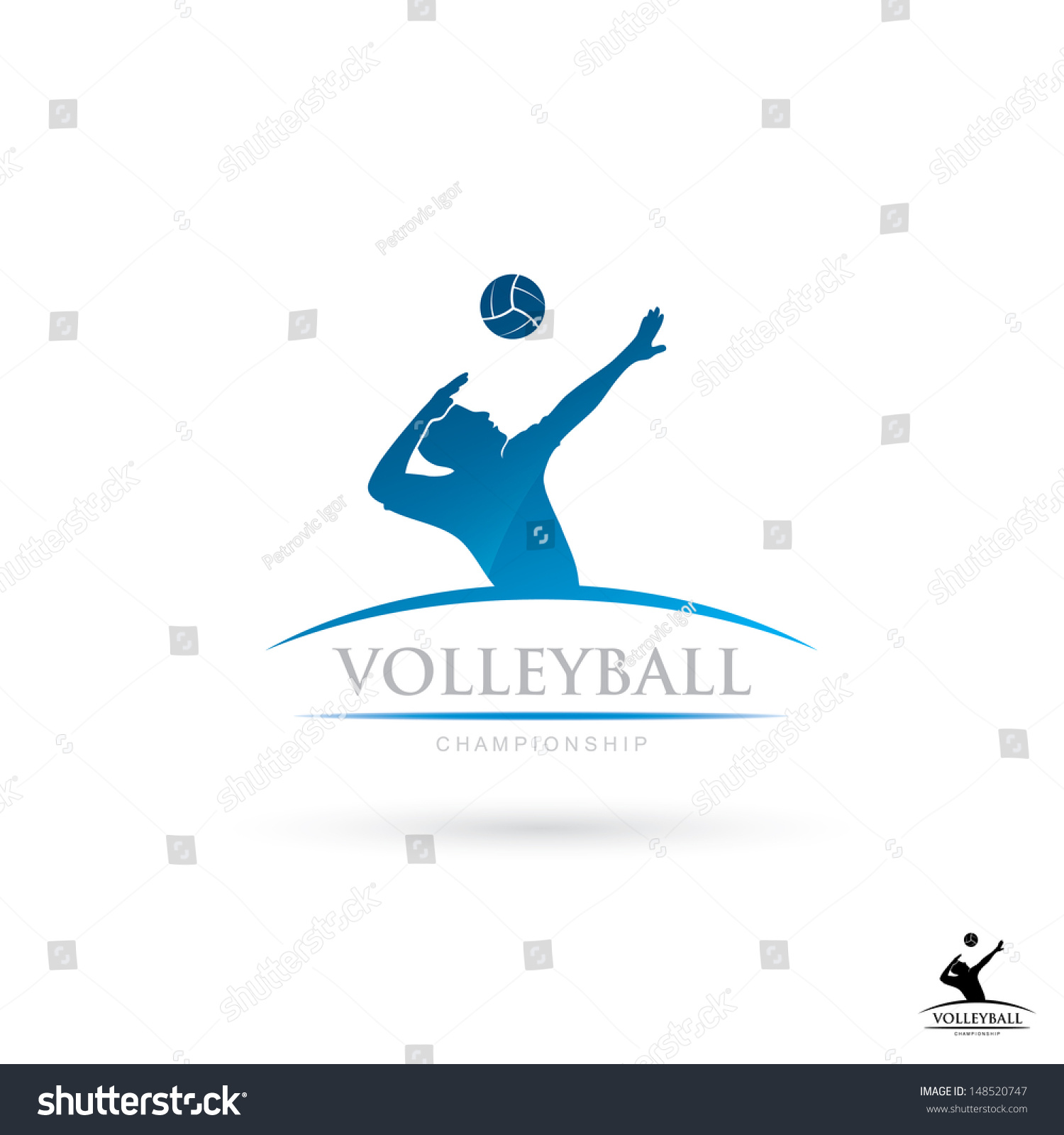 Volleyball Sign Vector Illustration Stock Vector (Royalty Free ...