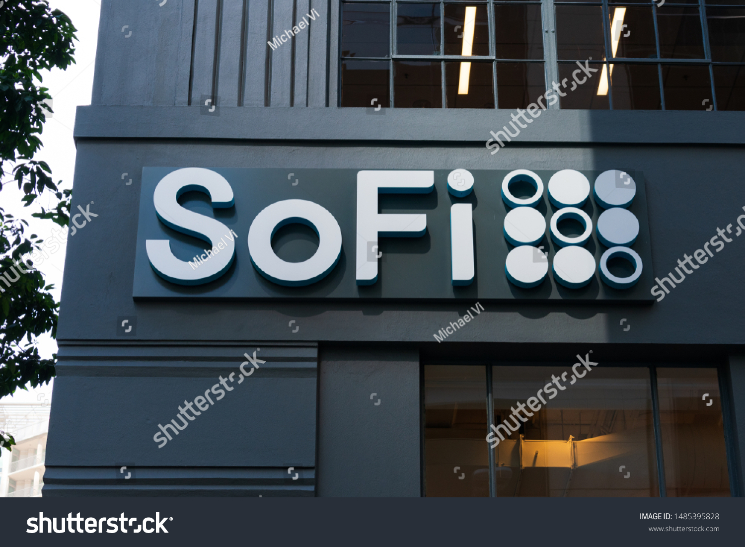 Sofi Headquarters Facade Social Finance Online Stock Photo 1485395828