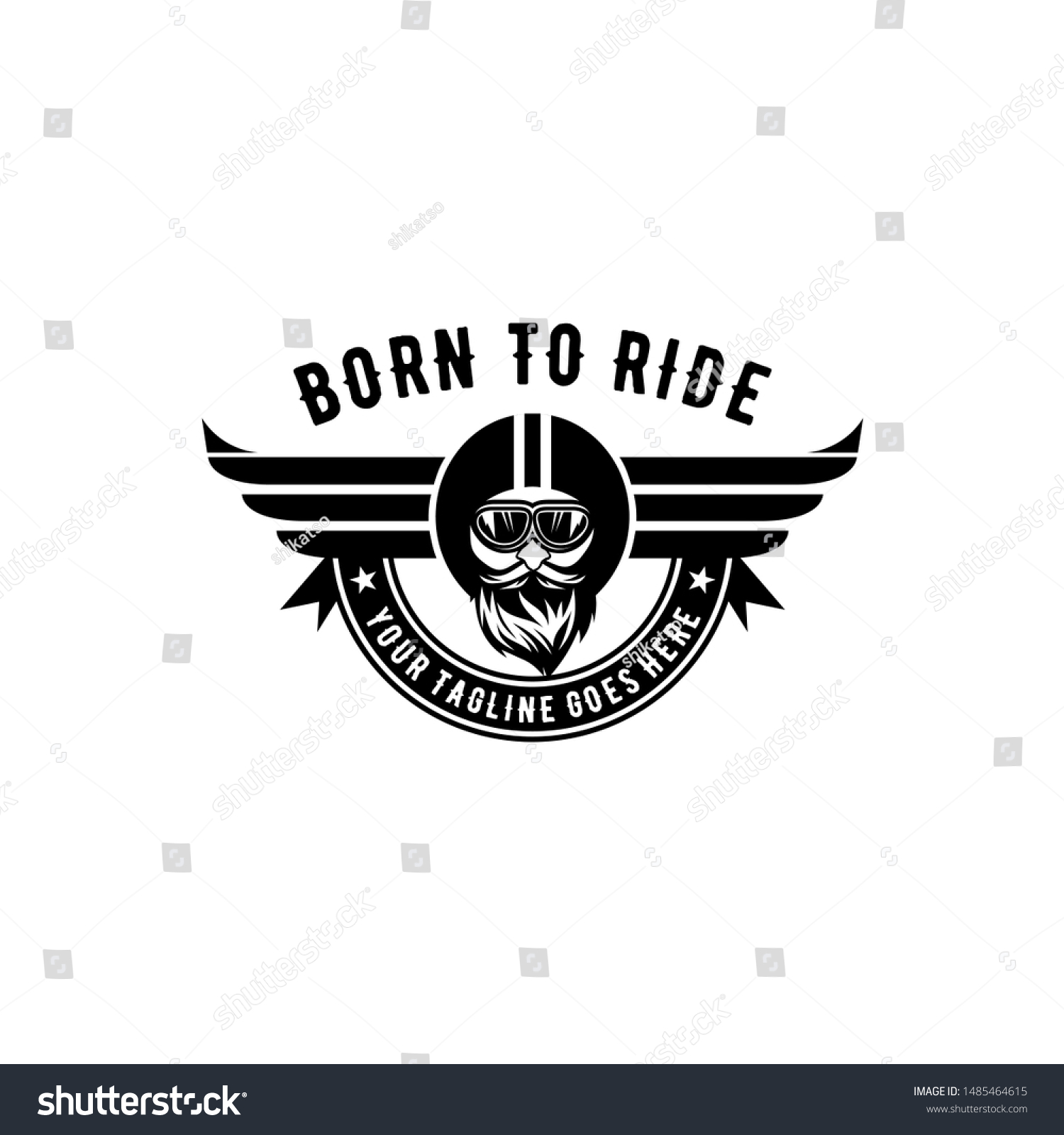 Born Ride Emblem Vector Logo Design Stock Vector (Royalty Free ...