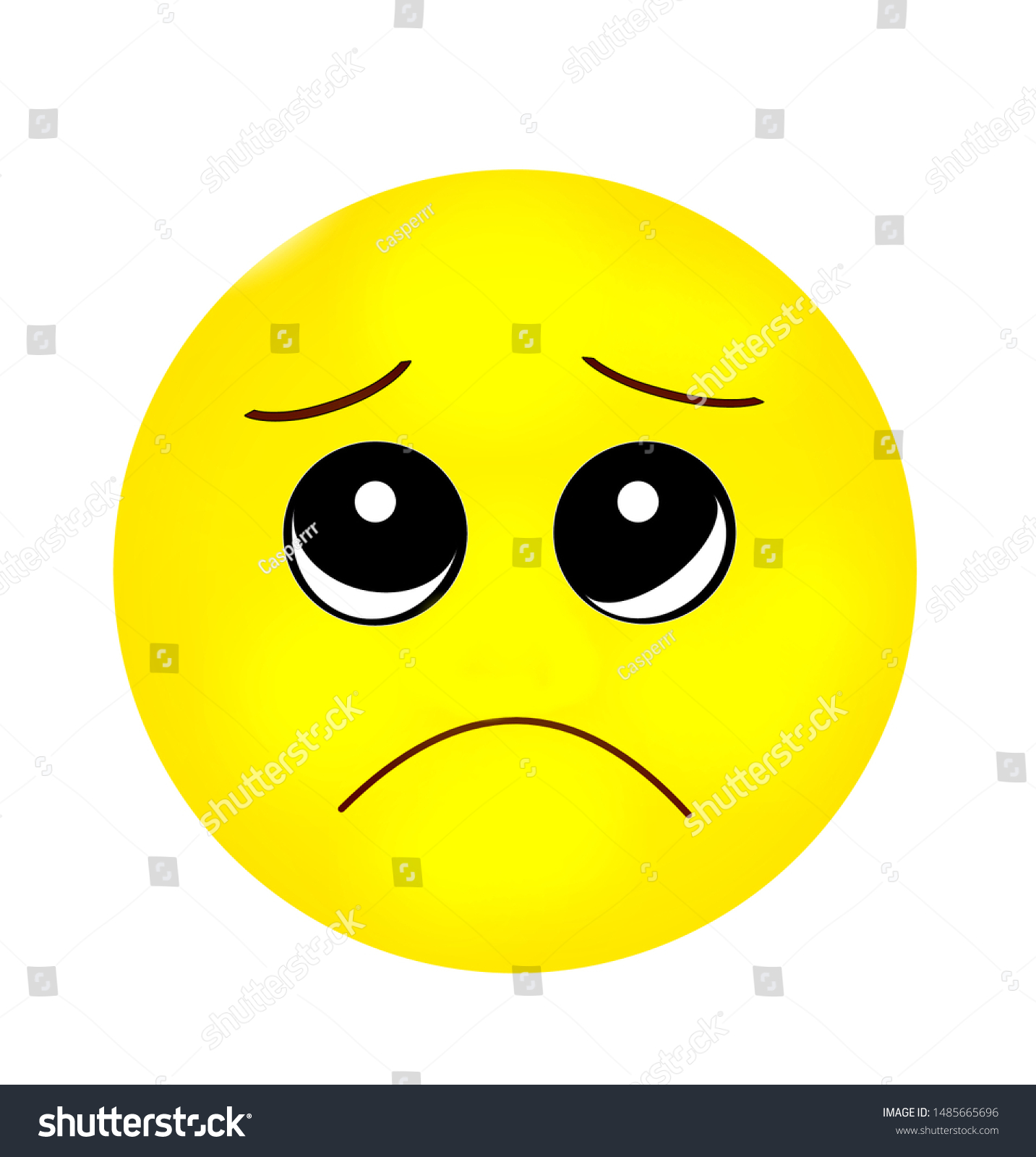 Sad Depressed Emoji Face Stock Illustration 1485665696 | Shutterstock