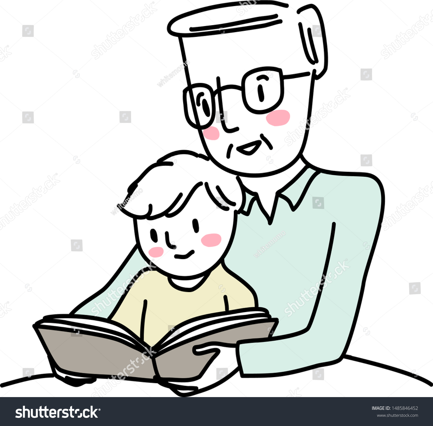 bedtime story dad clipart