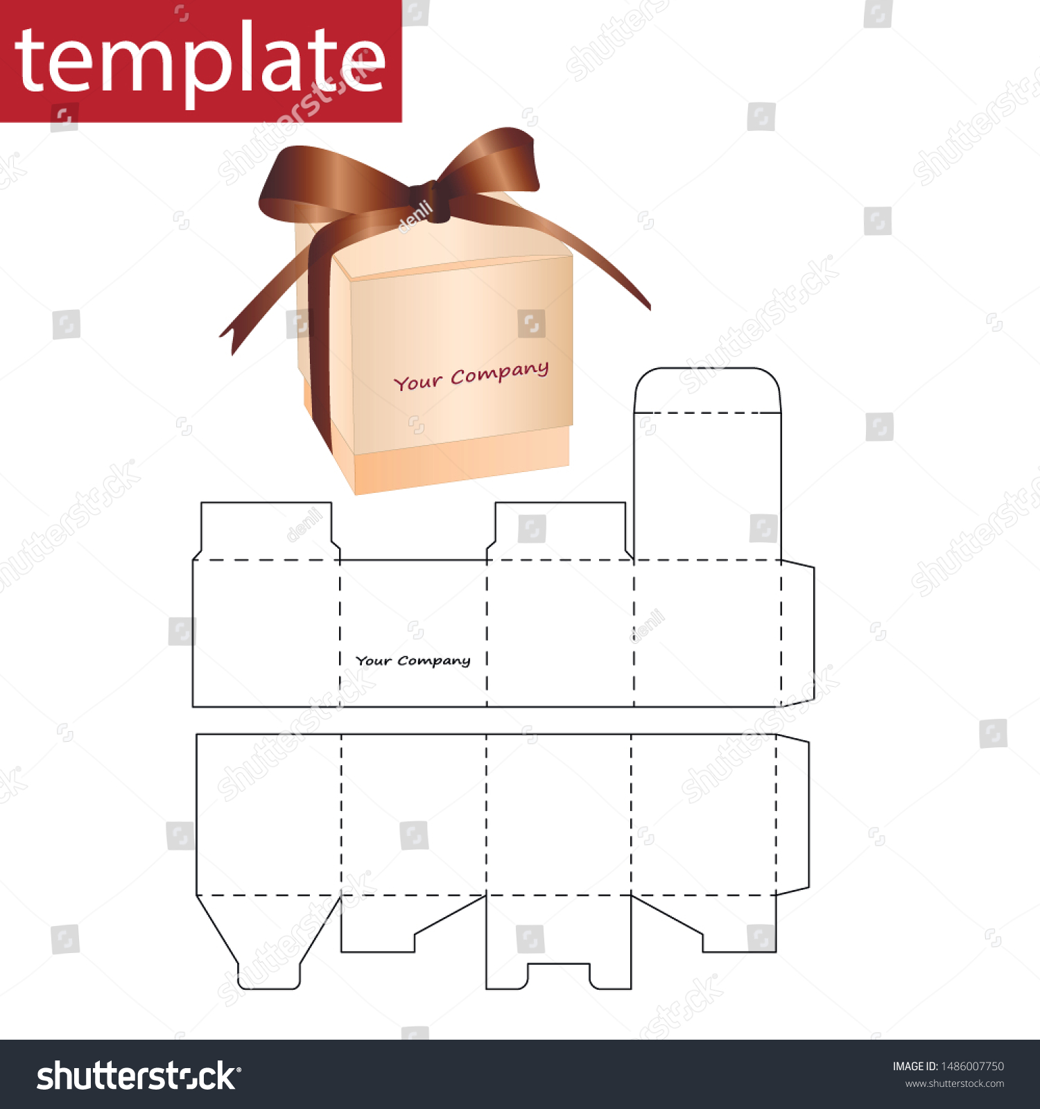 Retail Paper Box Die Cut Template Stock Vector (Royalty Free ...