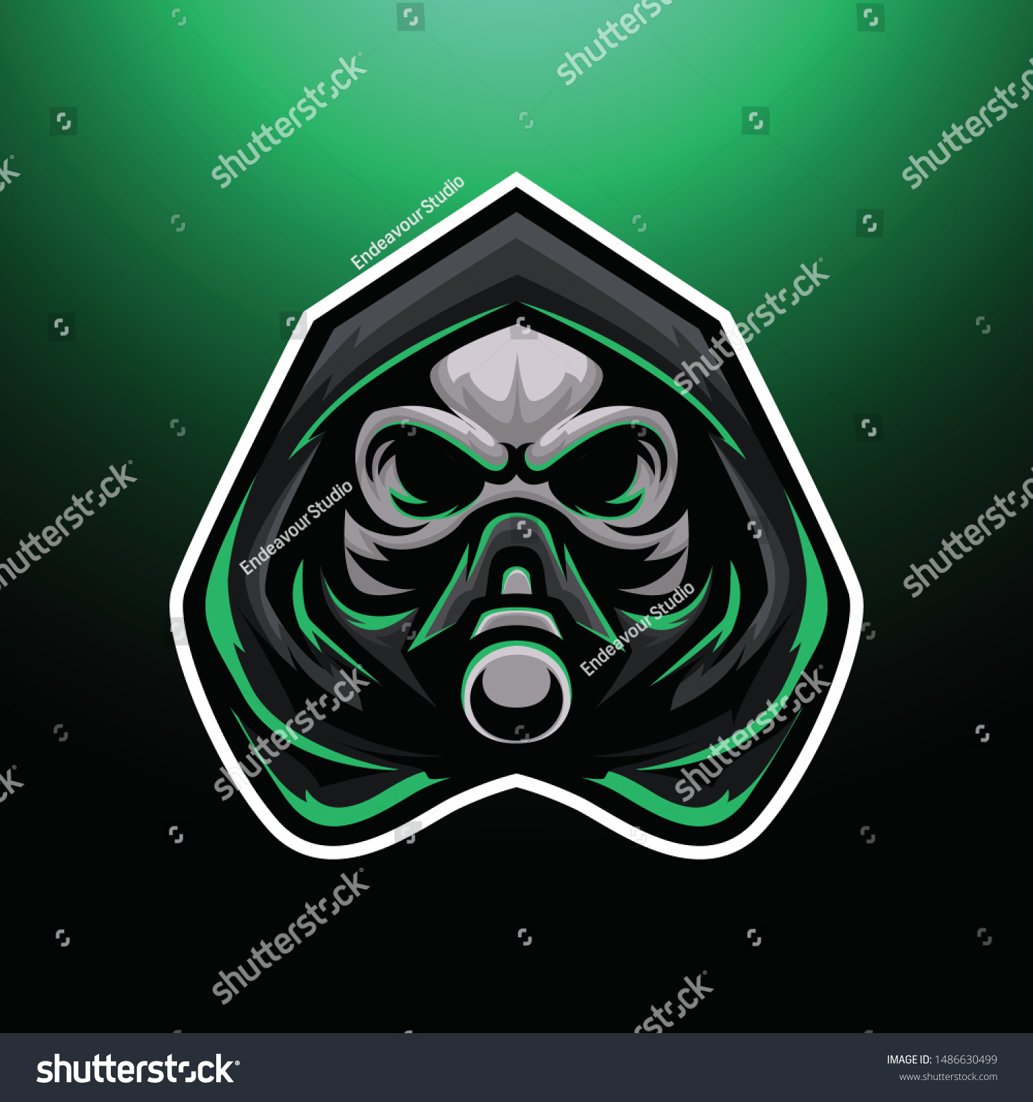 Grim Reaper Black Shadow Gas Mask Stock Vector (Royalty Free ...