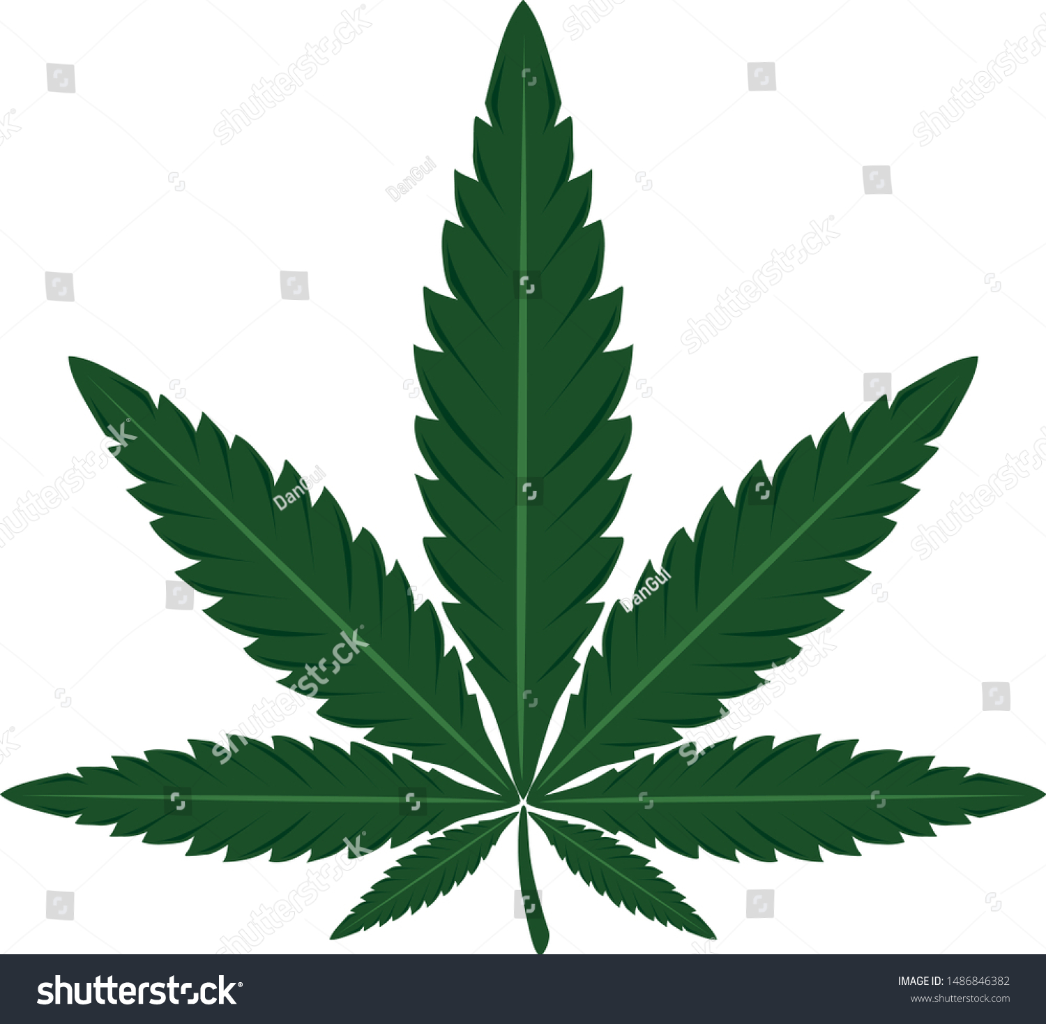 Marijuanacannabis Weed Leaf Icon Logo Template Stock Vector (Royalty ...