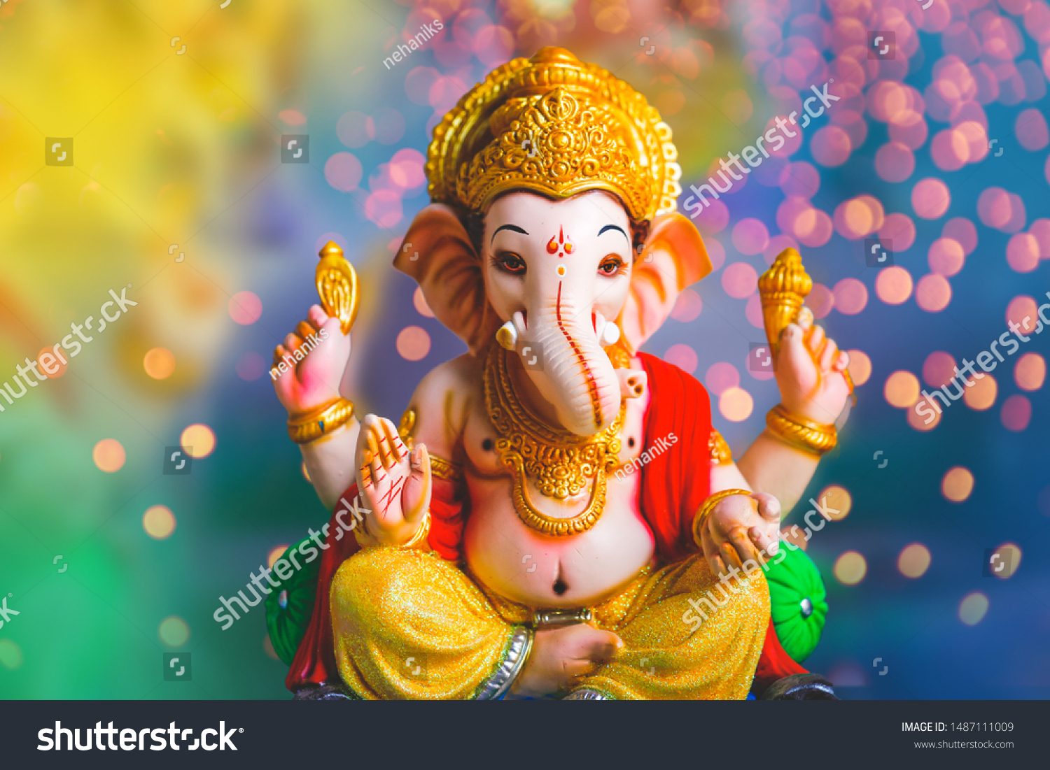 Lord Ganesha Ganesh Festival Stock Photo 1487111009 | Shutterstock