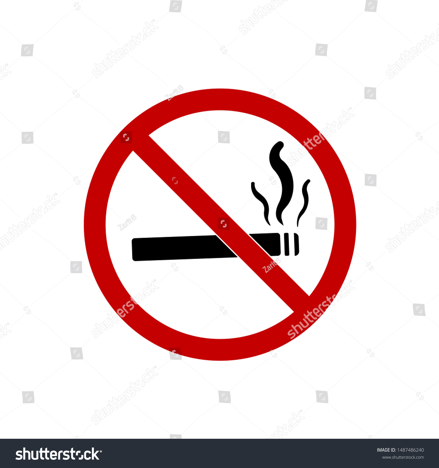 No Smoking Sign Vector Illustration No Stock Vector (Royalty Free ...