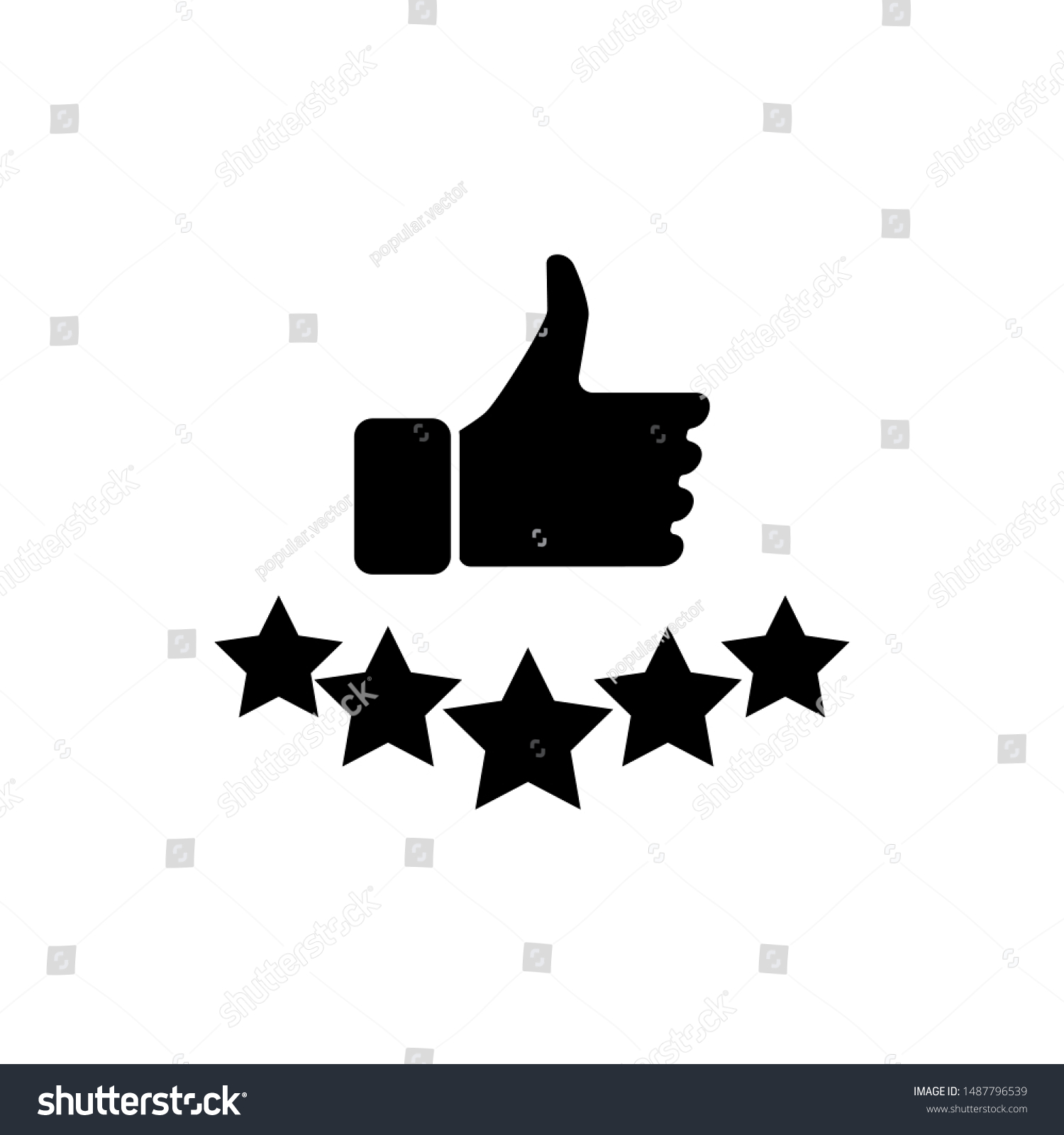 Hand Star Signage Design Trendy Like Stock Vector (Royalty Free ...