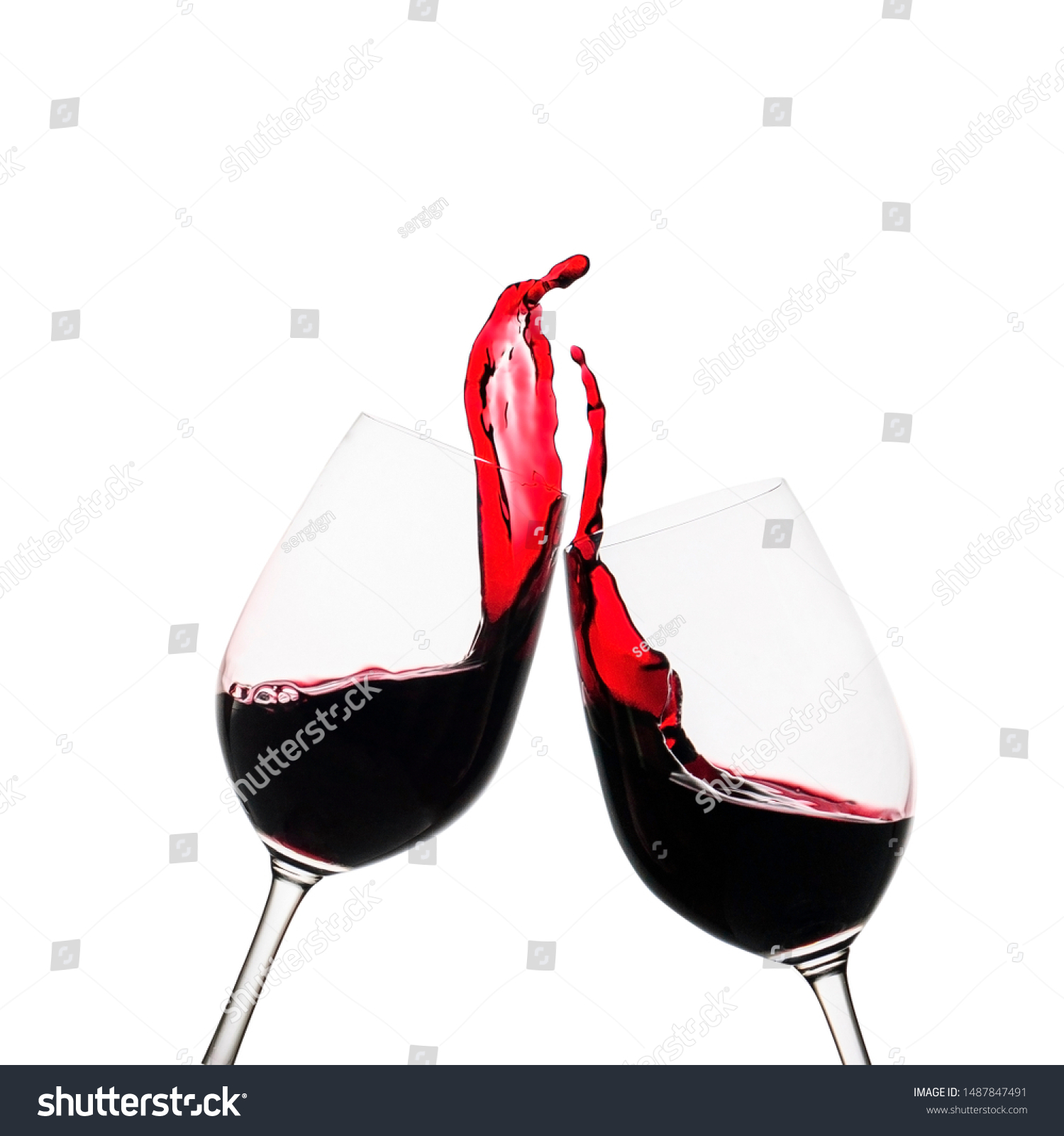 red and white wine toast