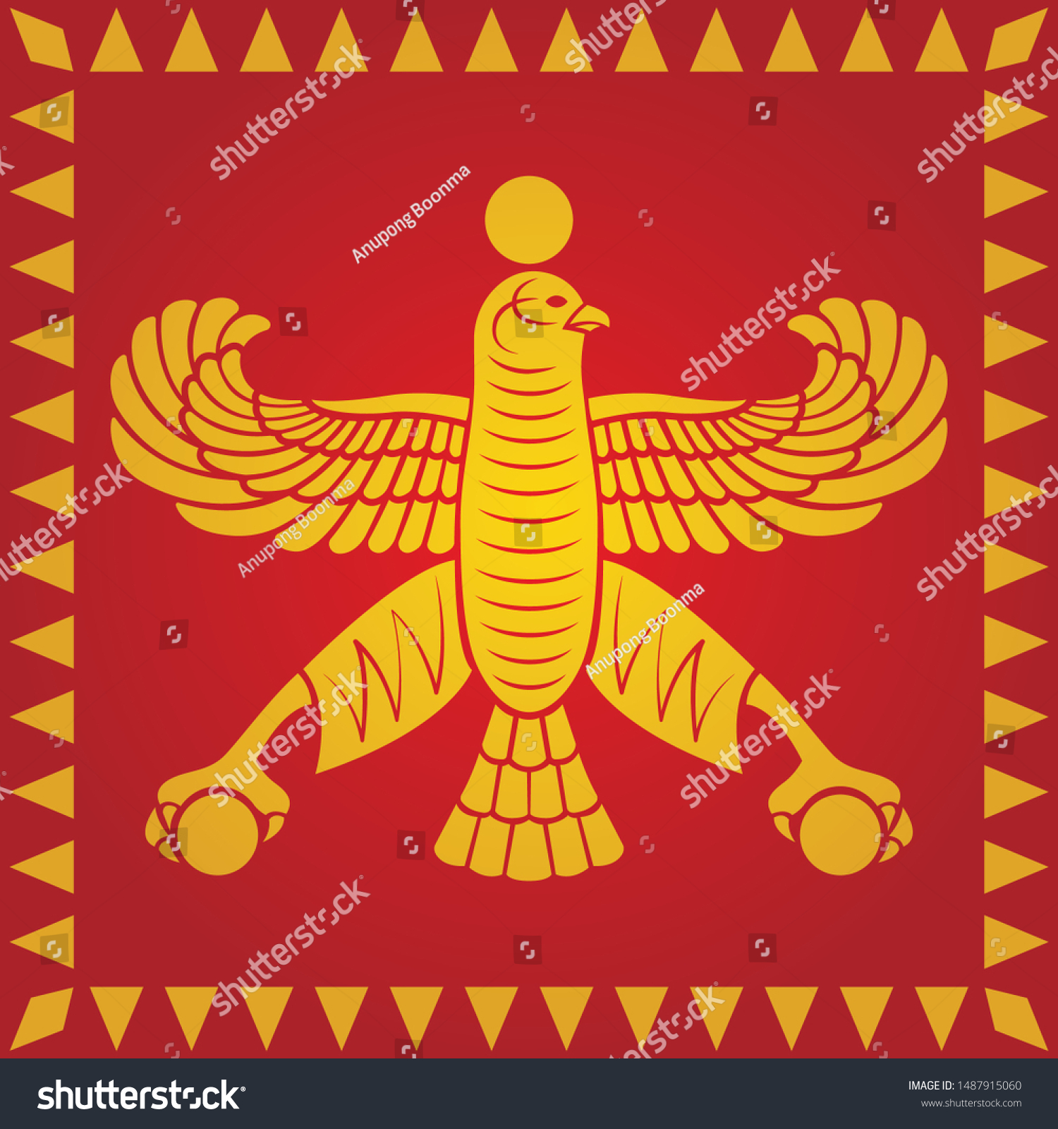 Standard Cyrus Great Achaemenid Empire Flag 库存矢量图（免版税）1487915060 Shutterstock 
