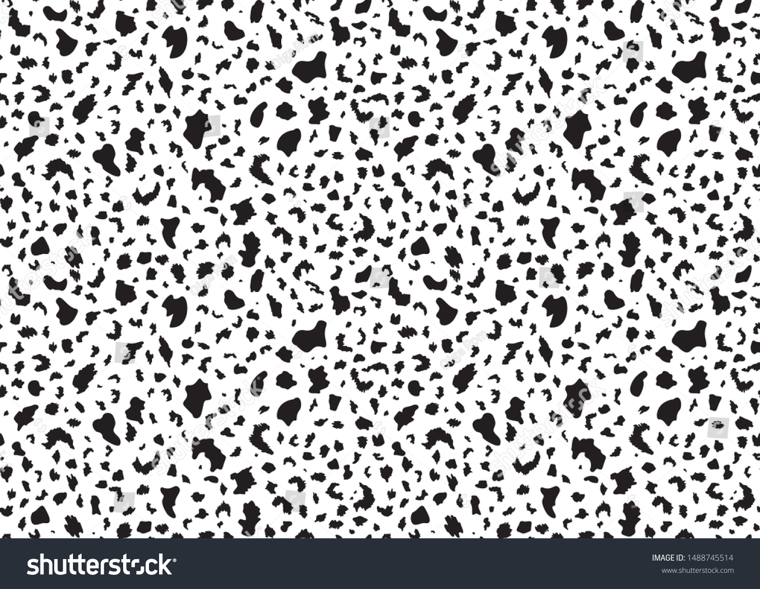 Leopard Print Seamless Patter On White Stock Vector (Royalty Free ...