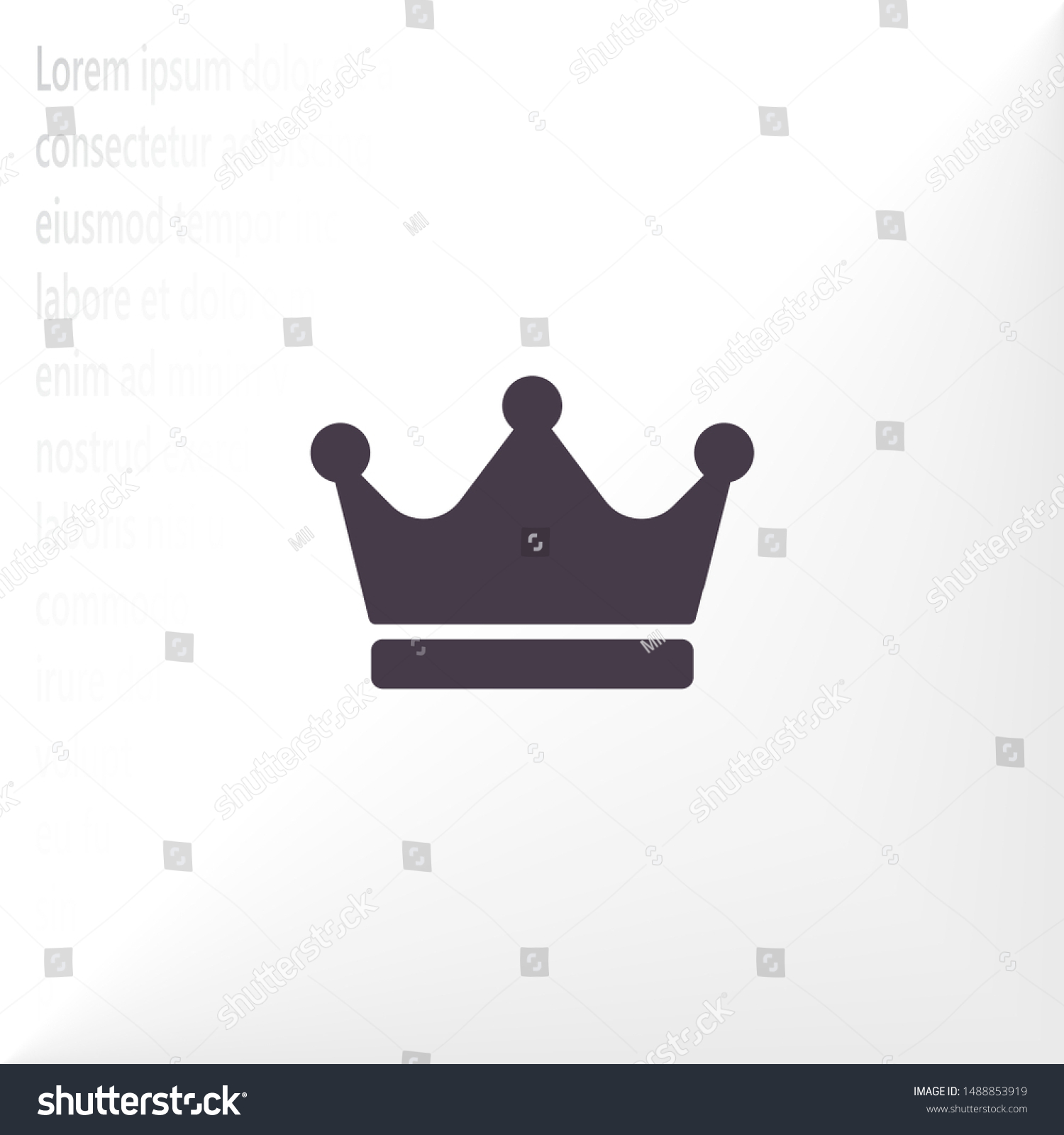 Vector Icon Man Crown 10 Eps Stock Vector (Royalty Free) 1488853919 ...