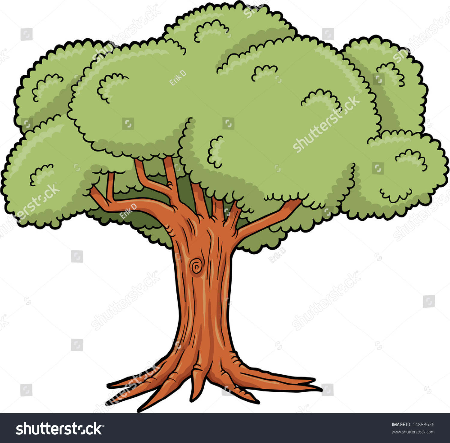 Big Tree Vector Illustration Stock Vector (Royalty Free) 14888626 ...