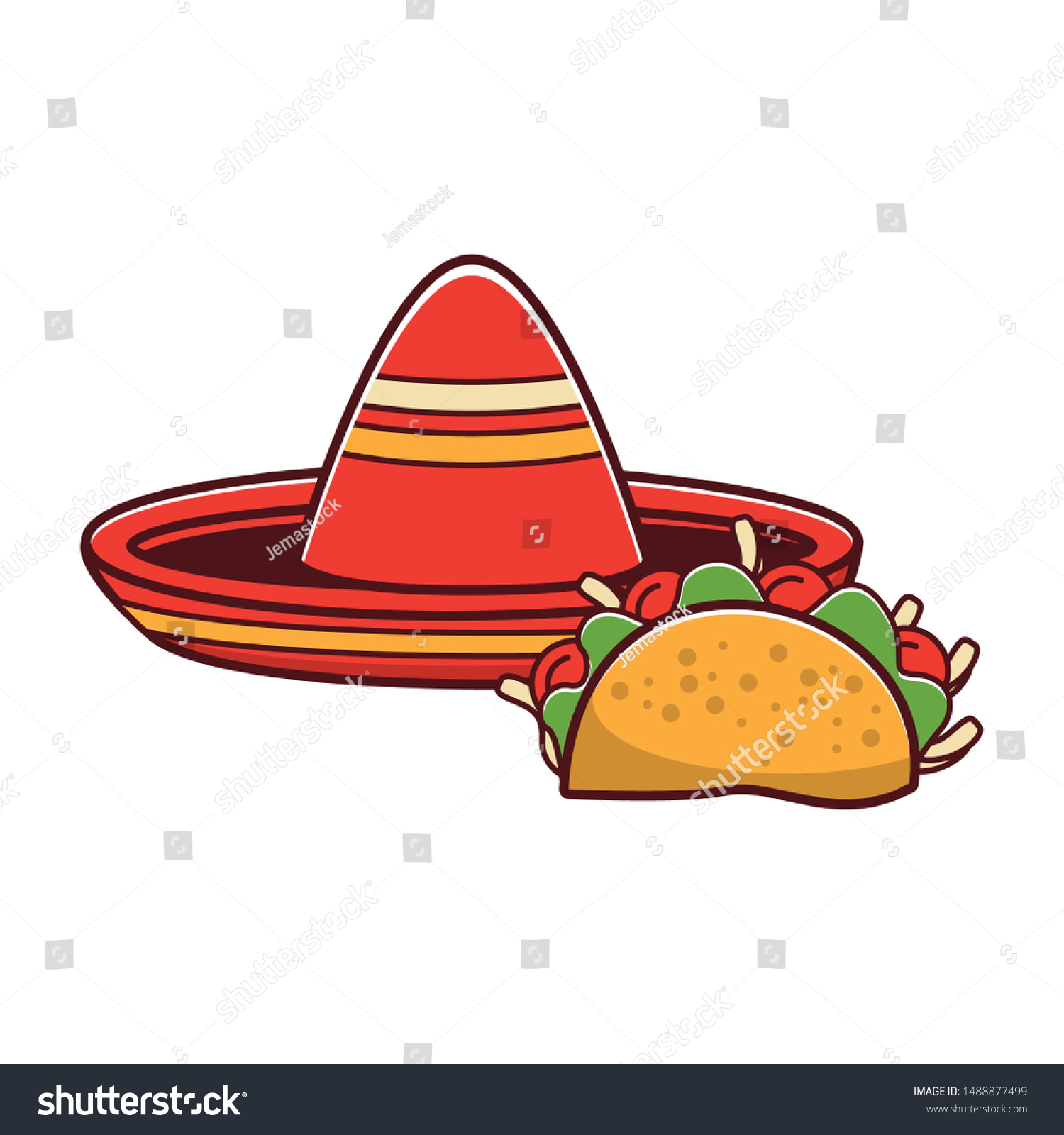 mariachi hat cartoon