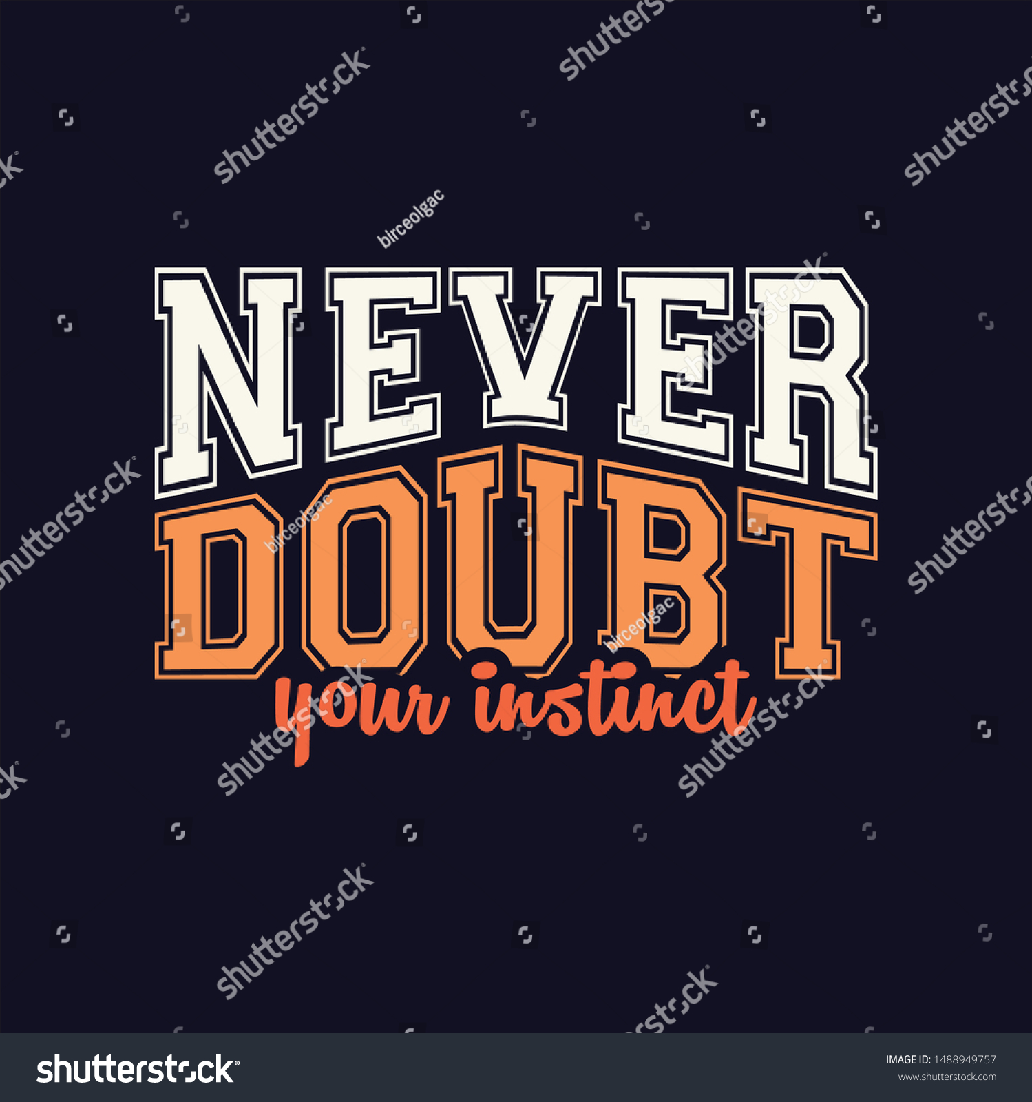 Inspirational Quote No Doubt Your Instinct Stock Vector (Royalty Free ...