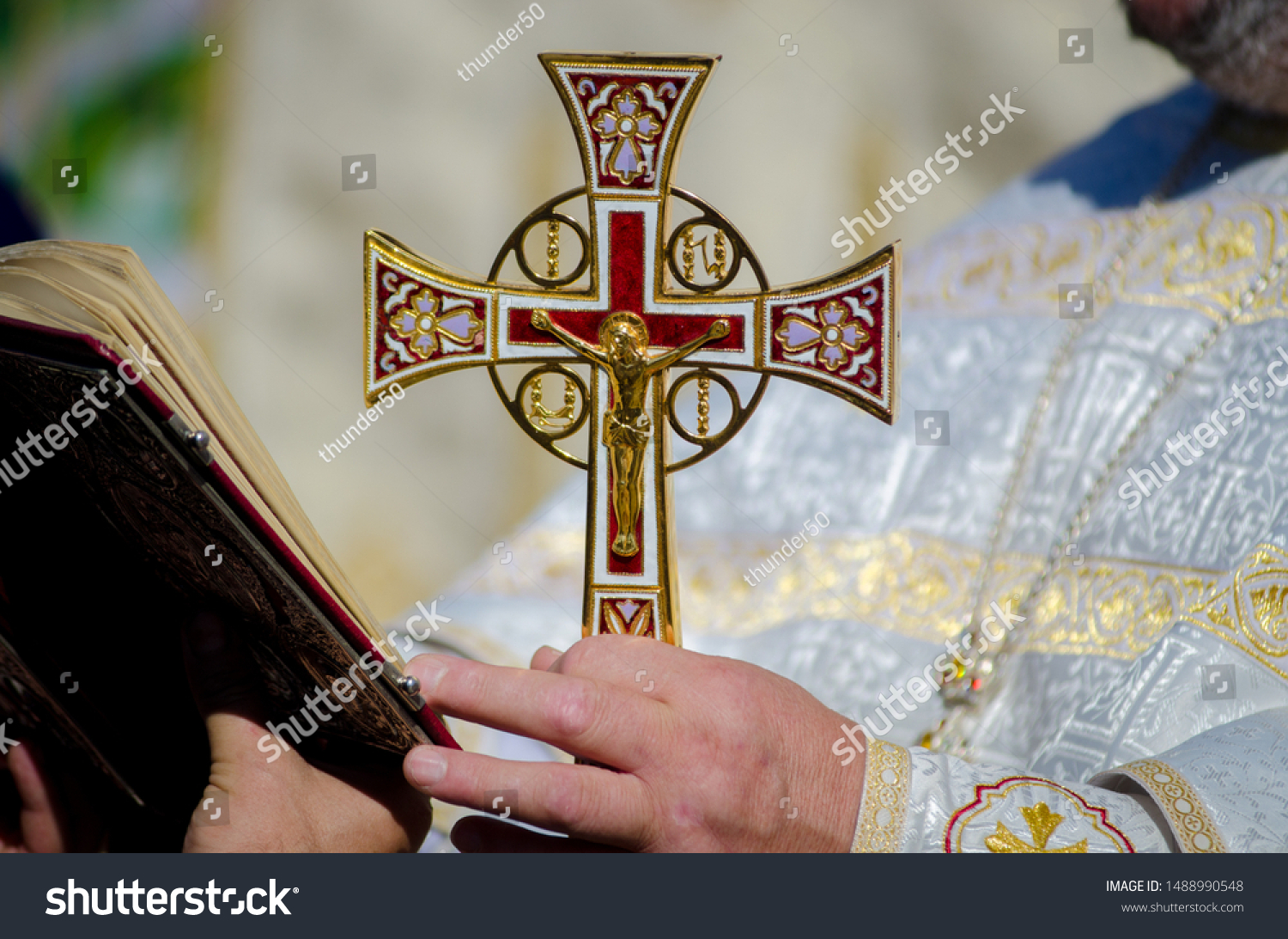 Crucifixion Hands Priest Stock Photo 1488990548 | Shutterstock