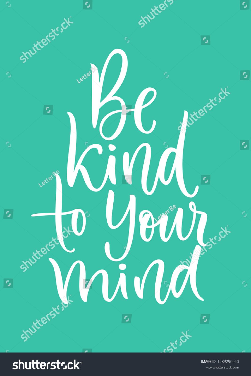 Be Kind Your Mind Vector Hand Stock Vector (royalty Free) 1489290050 