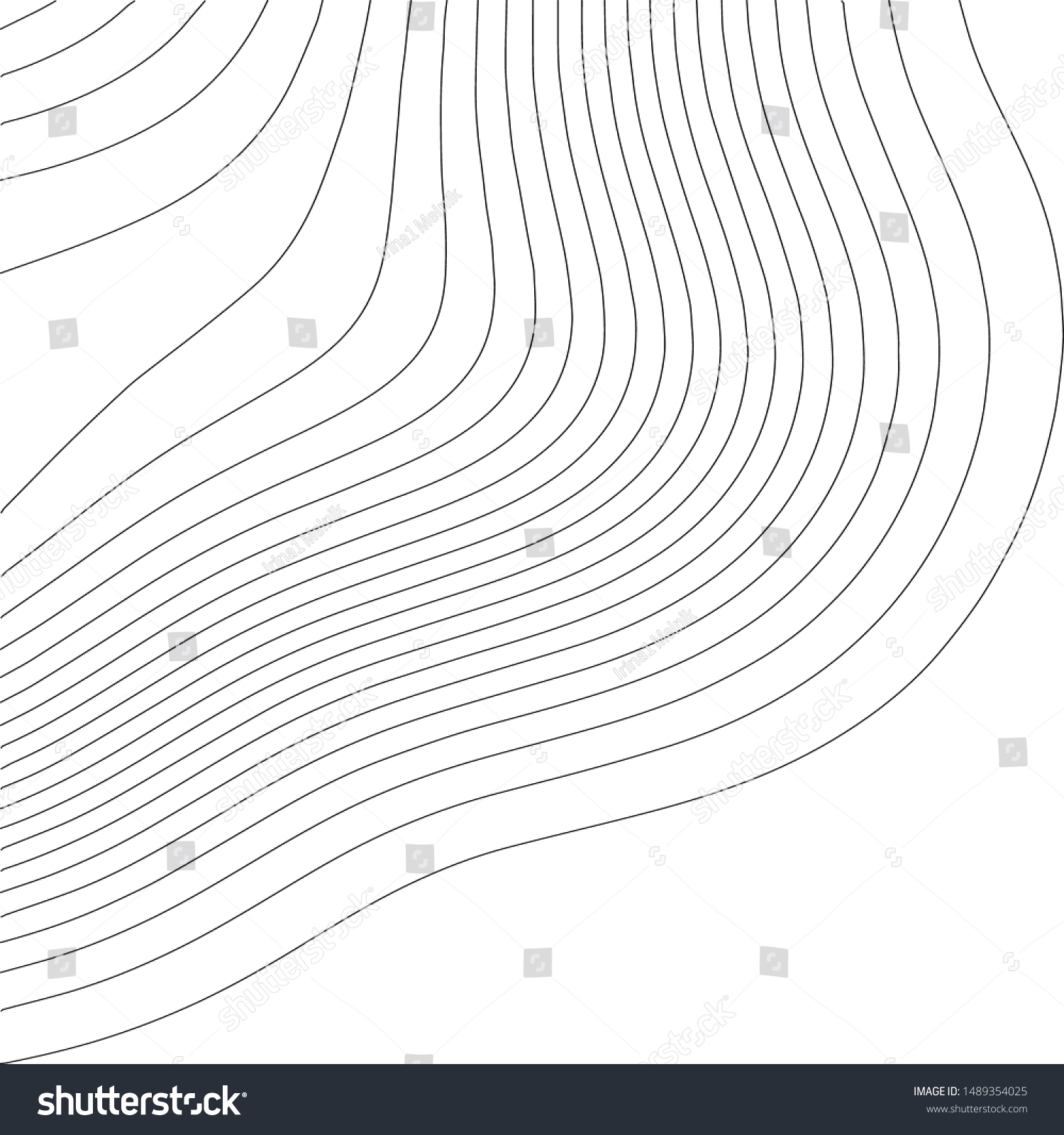 Contour Vector Illustration Abstract Topographic Map Stock Vector ...