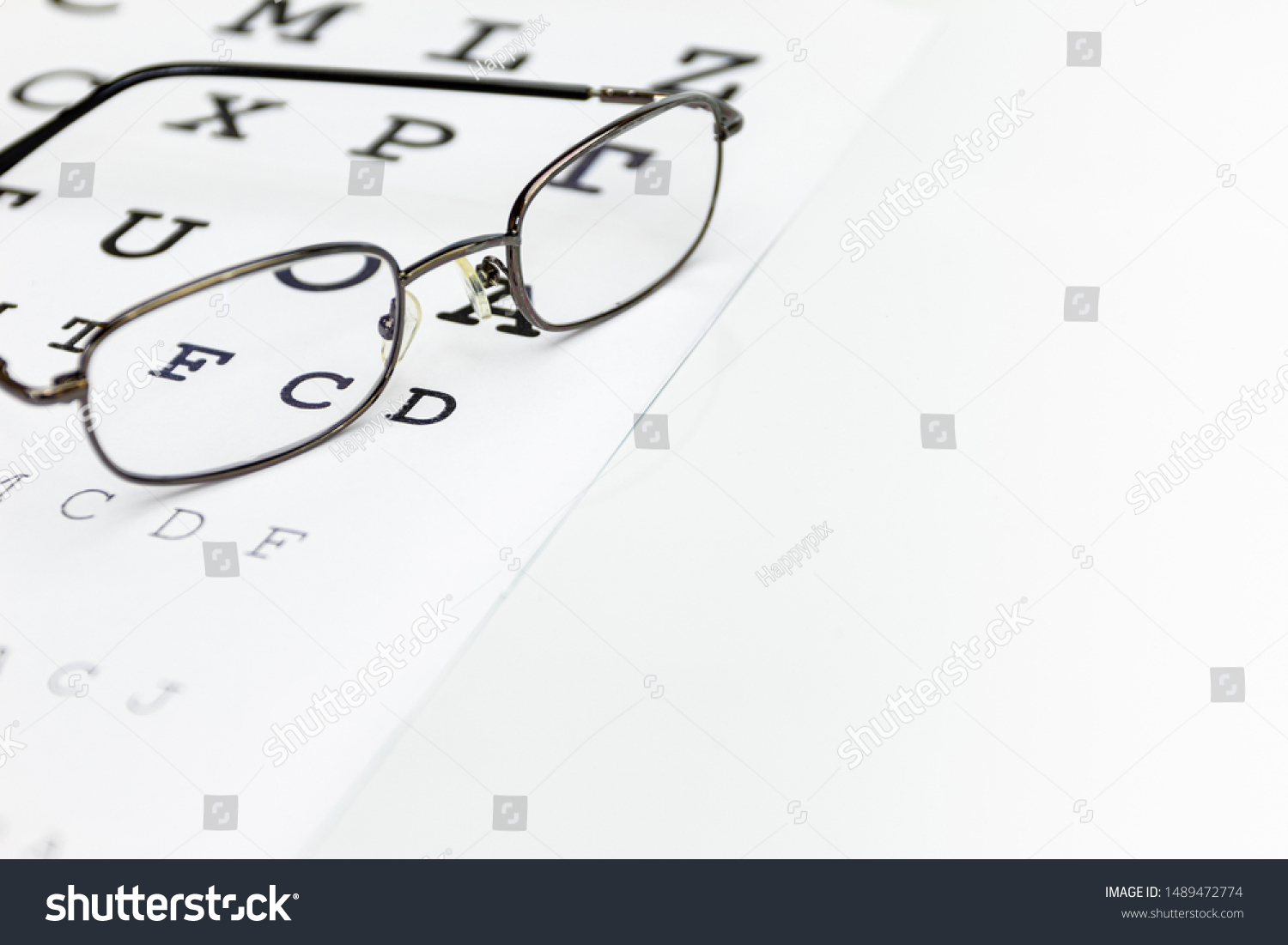 Reading Eye Glasses Test Chart On Stock Photo 1489472774 | Shutterstock