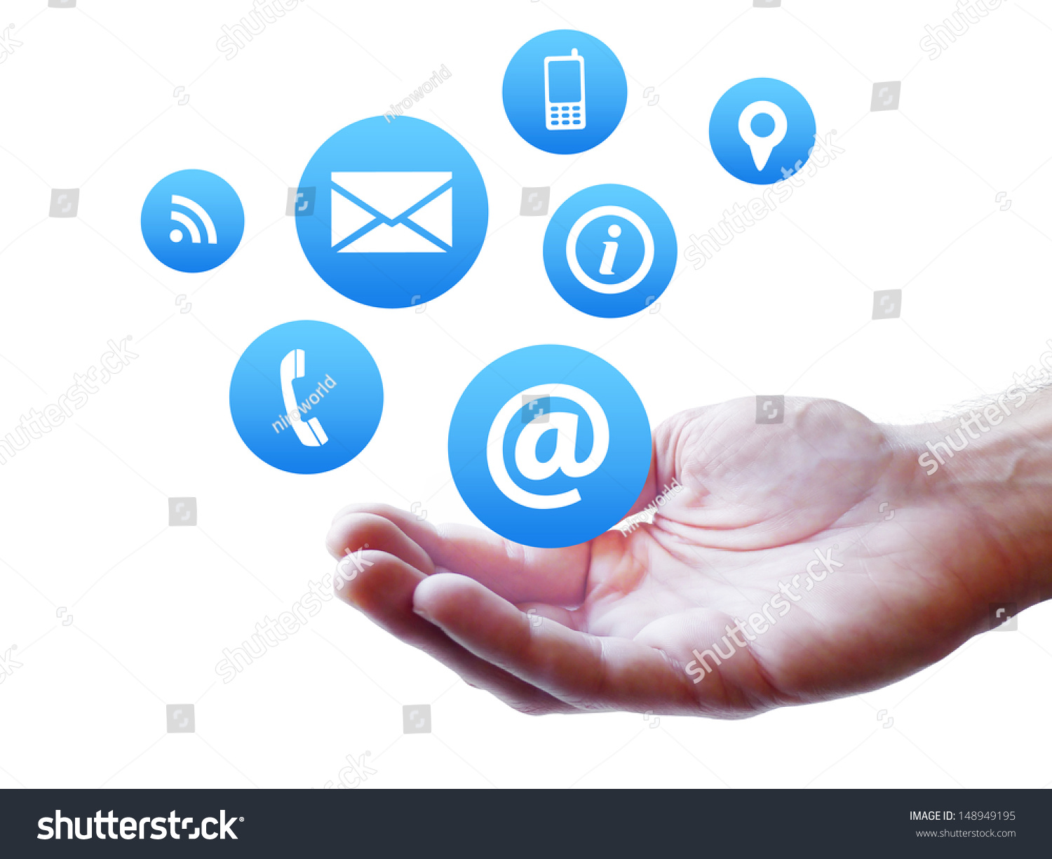 Website Internet Contact Us Page Concept Stock Illustration 148949195 ...