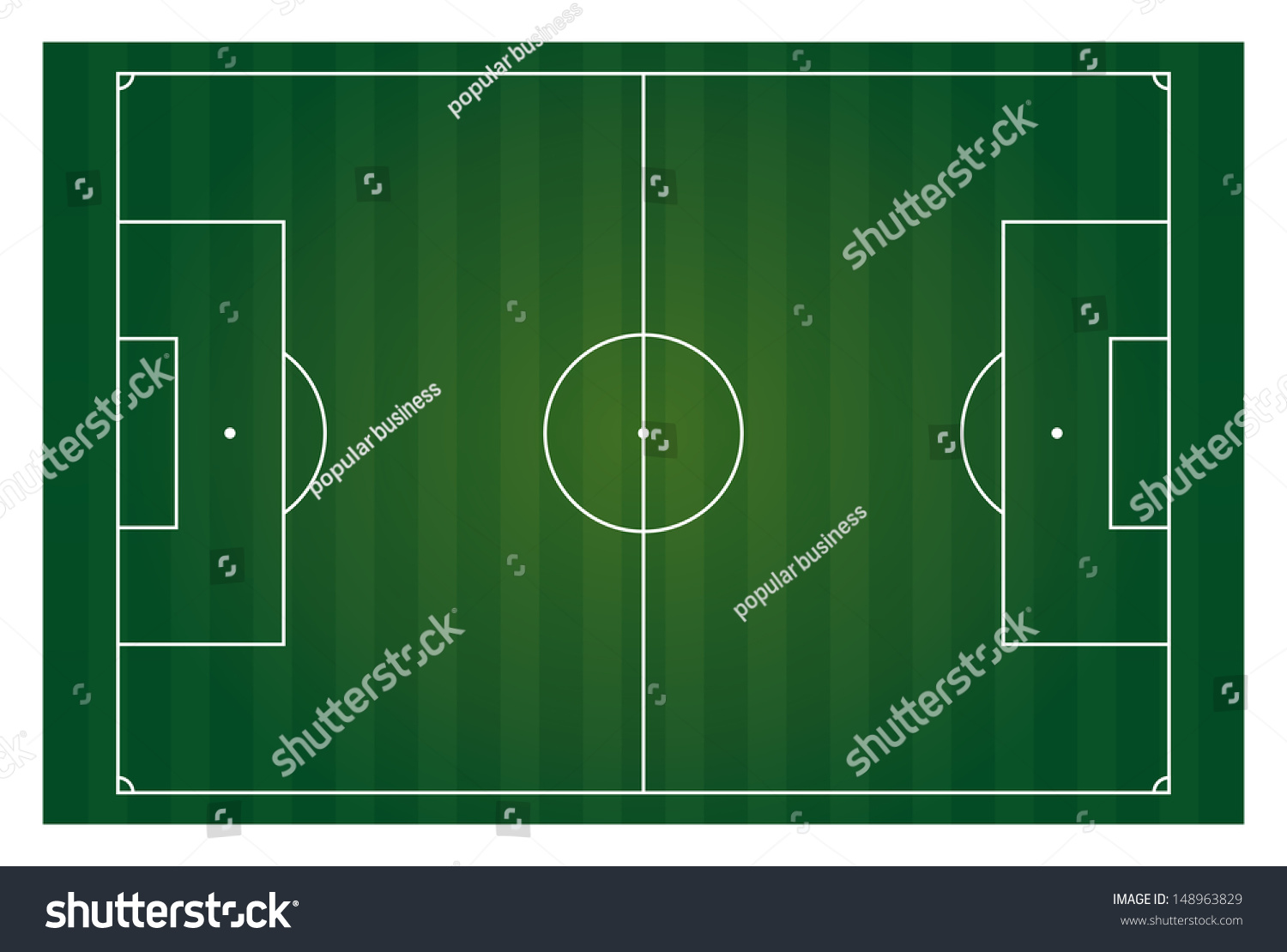 Football Field Horizontal Isolated Stock Illustration 148963829 ...