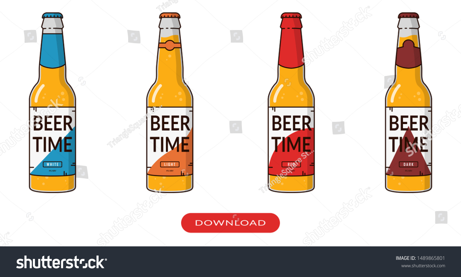 Beer Bottle Iconoctoberfest Drink Bottles Logo Stock Vector (Royalty ...