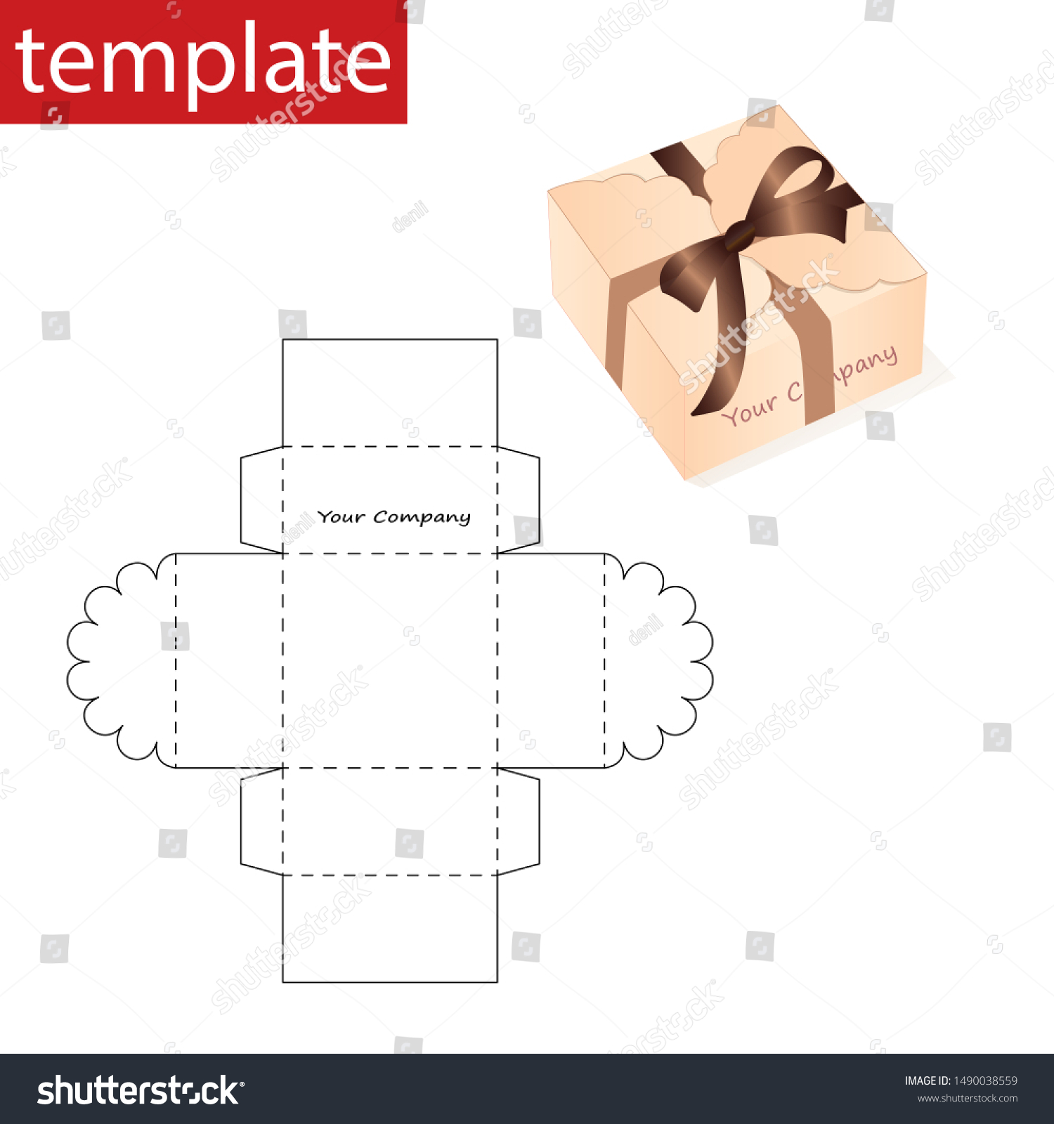 Retail Paper Box Die Cut Template Stock Vector (Royalty Free ...