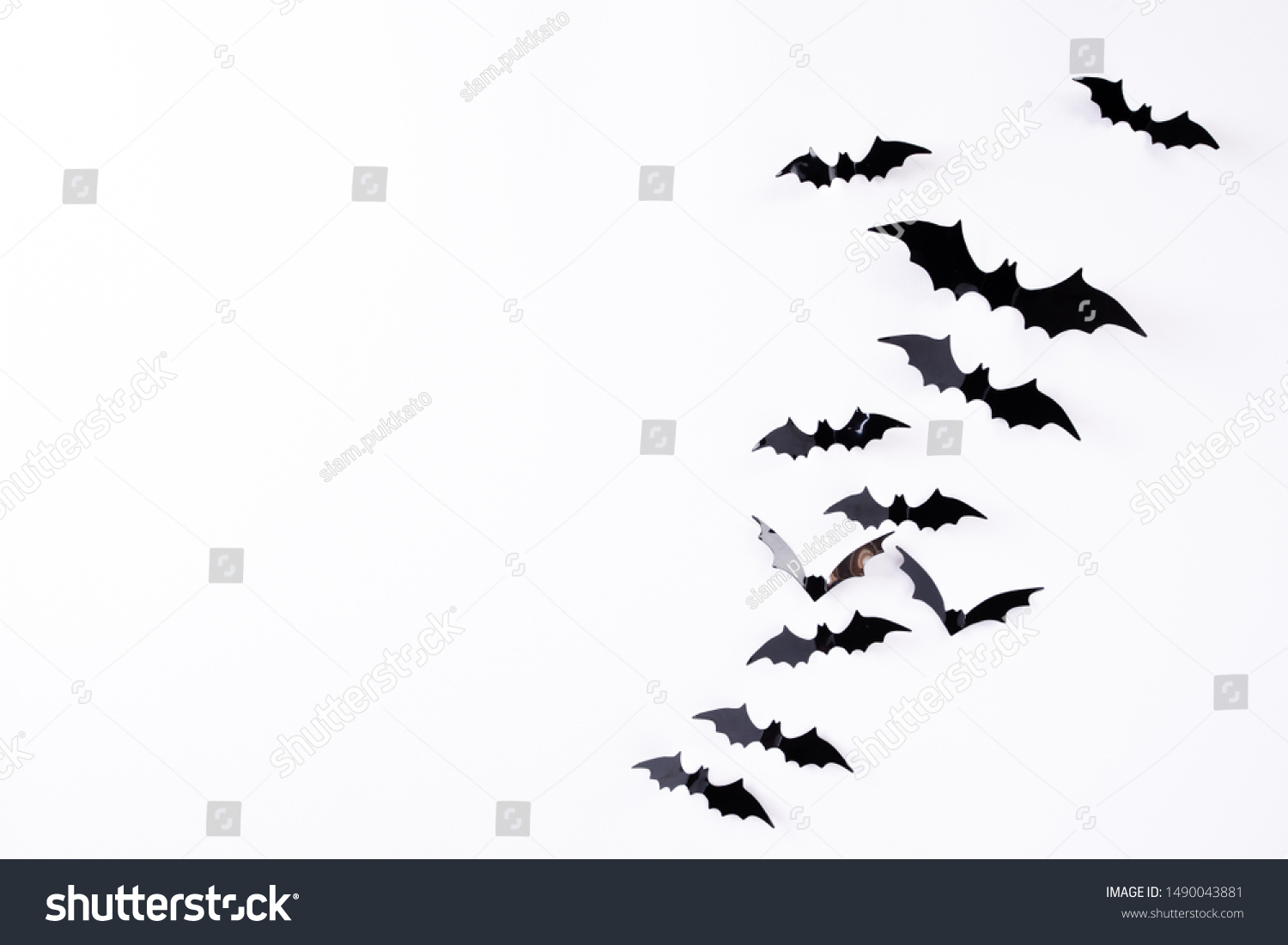 Top View Halloween Crafts Black Paper Stock Photo 1490043881 | Shutterstock