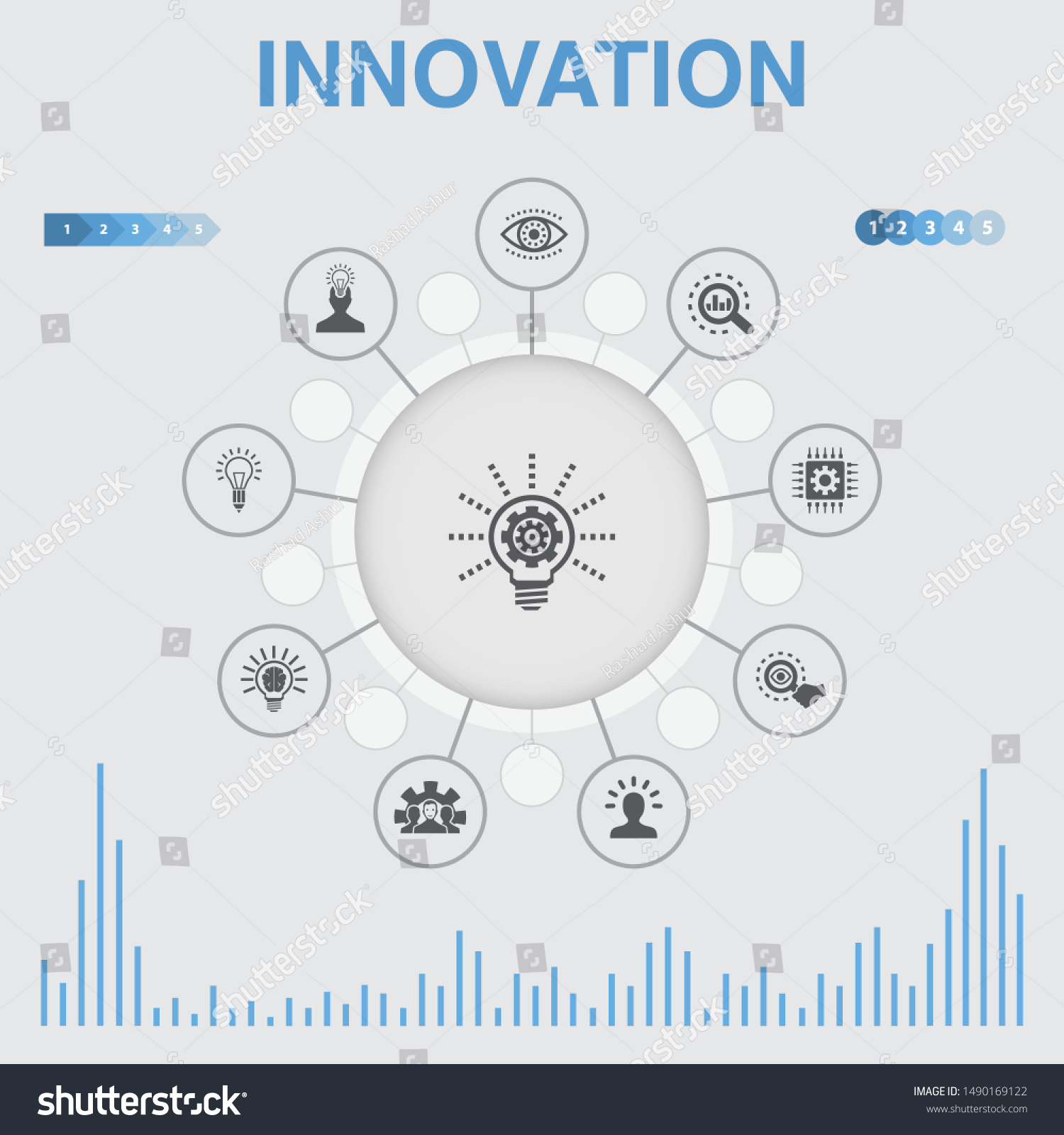 Innovation Infographic Icons Contains Such Icons Stock Vector (royalty 