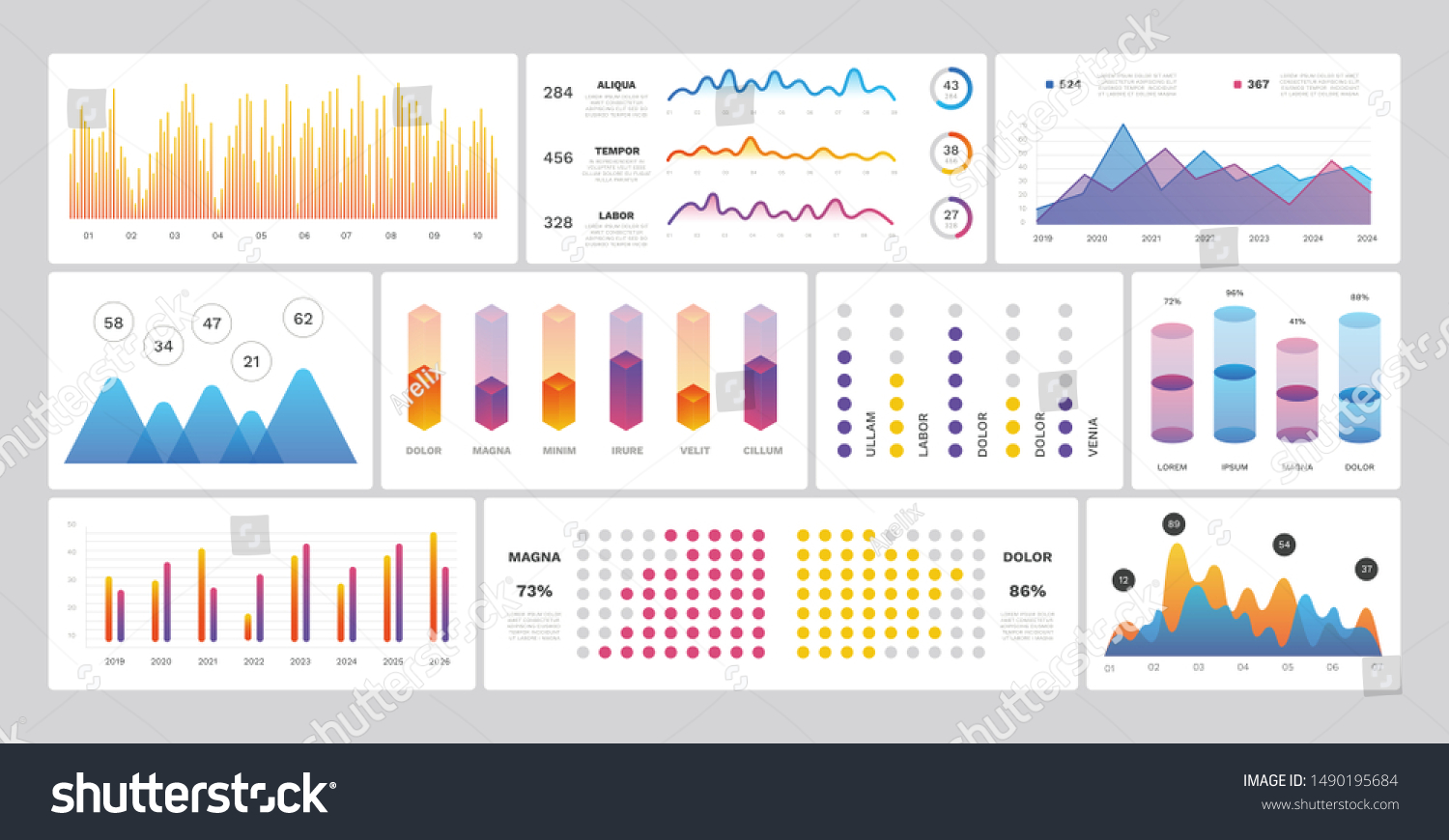 Infographic Technology Ui Interface Vector Network Stock Vector ...